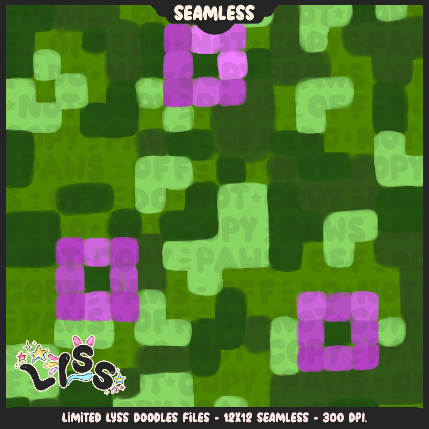 2023 - Lyss Doodles - Seamless - Coordinates - Block Game - Block Textures - 23LD019