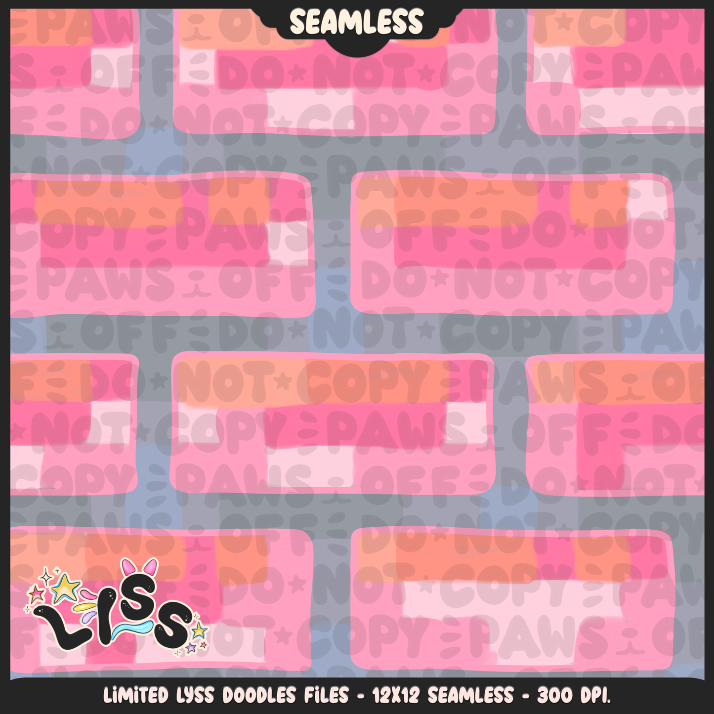 2023 - Lyss Doodles - Seamless - Coordinates - Block Game - Block Textures - 23LD019