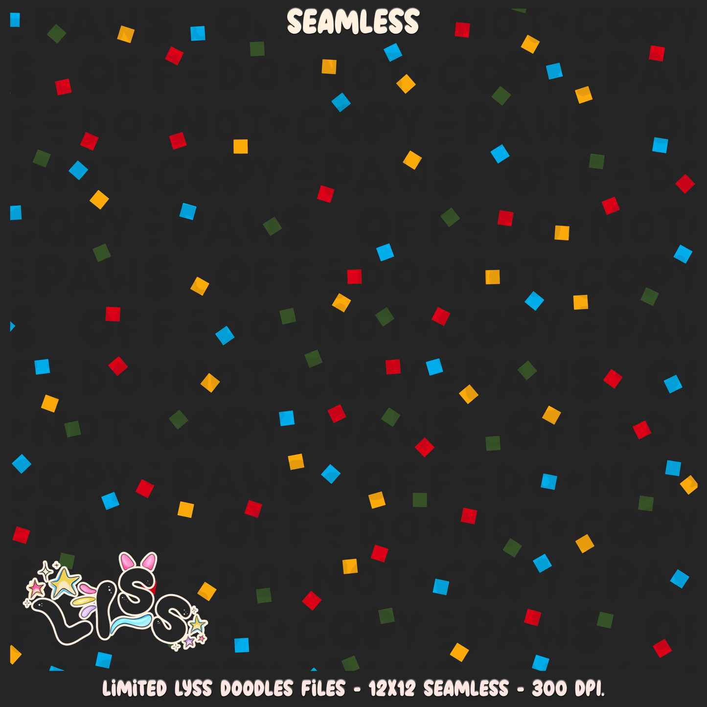 2023 - Lyss Doodles - Seamless - Coordinates - Block Game - Bold Village - 23LD019