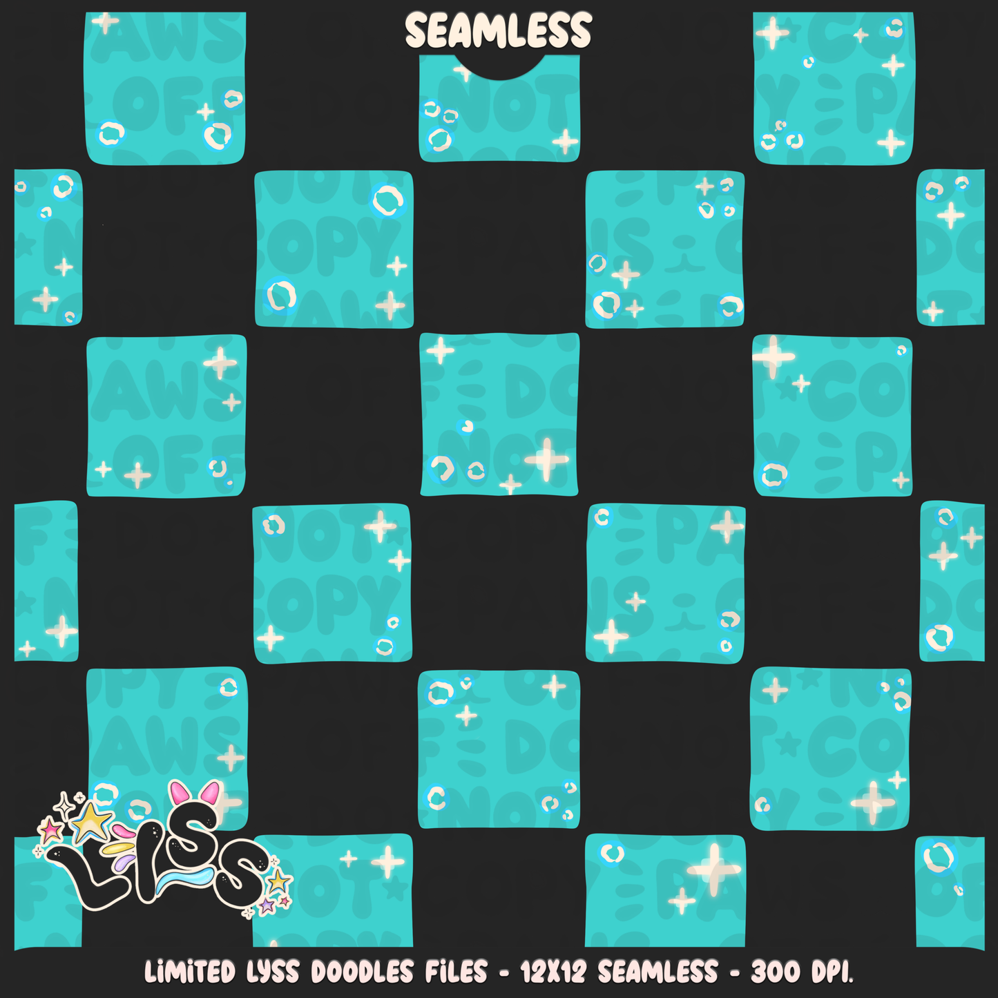 2023 - Lyss Doodles - Seamless - Coordinates - Block Game - 23LD021