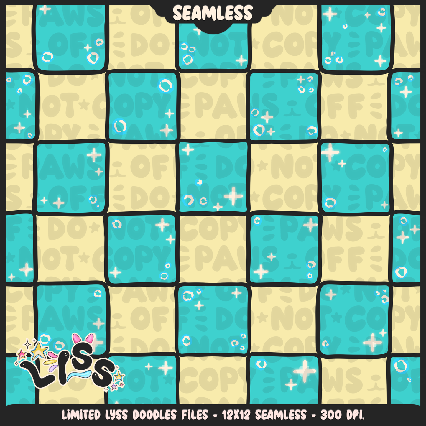 2023 - Lyss Doodles - Seamless - Coordinates - Block Game - 23LD021