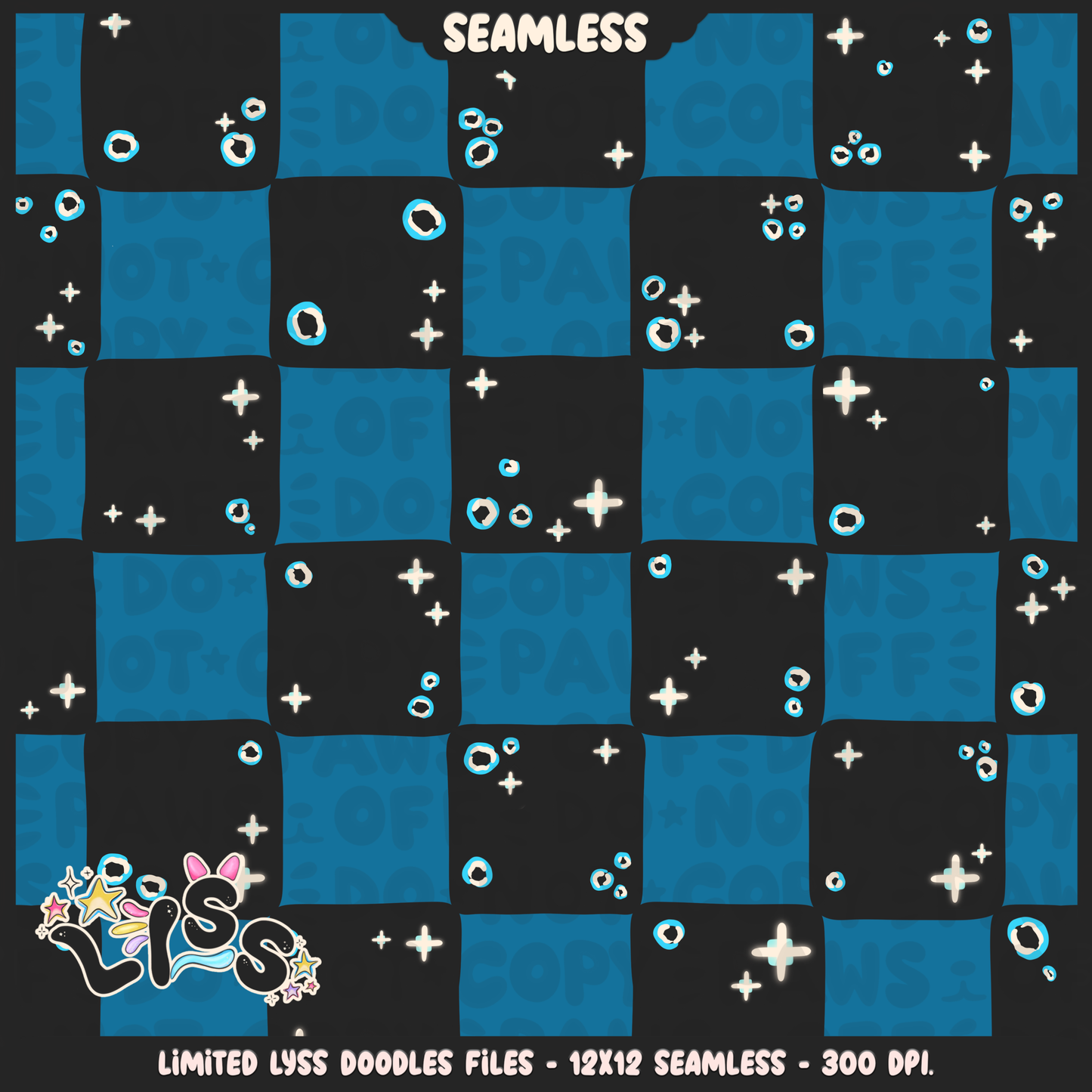 2023 - Lyss Doodles - Seamless - Coordinates - Block Game - 23LD021