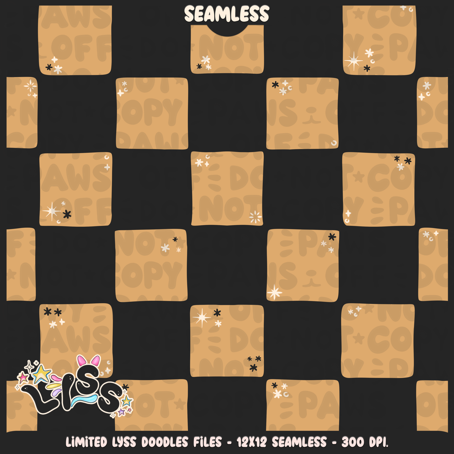 2023 - Lyss Doodles - Seamless - Coordinates - Studio Cuties - 23LD022