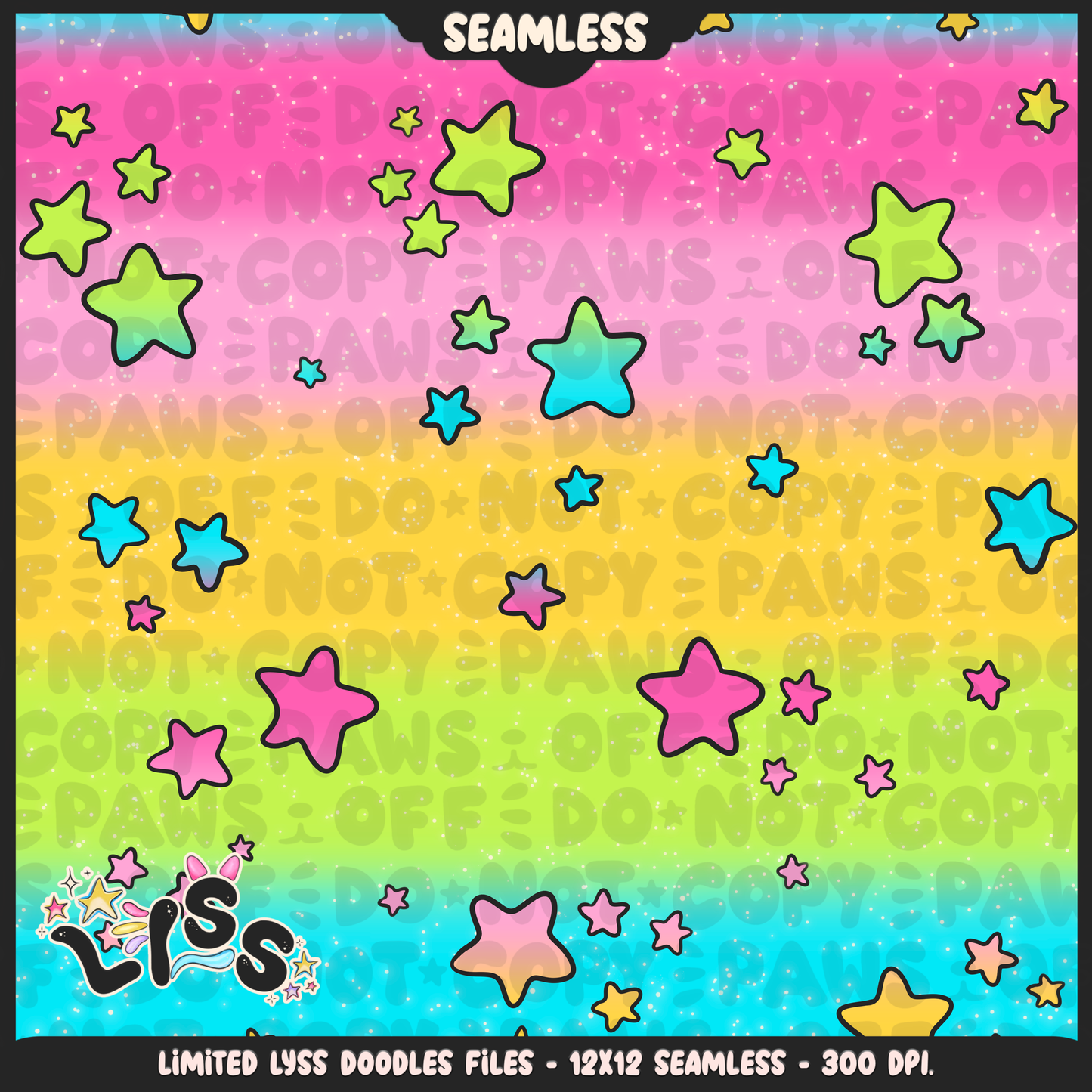 2023 - Lyss Doodles - Seamless - Coordinates - Poke Collab - Eve - 23LD023