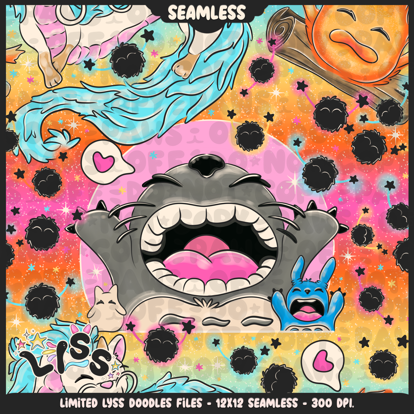 2023 - Lyss Doodles - Seamless - Mains - Studio Cuties - 23LD022