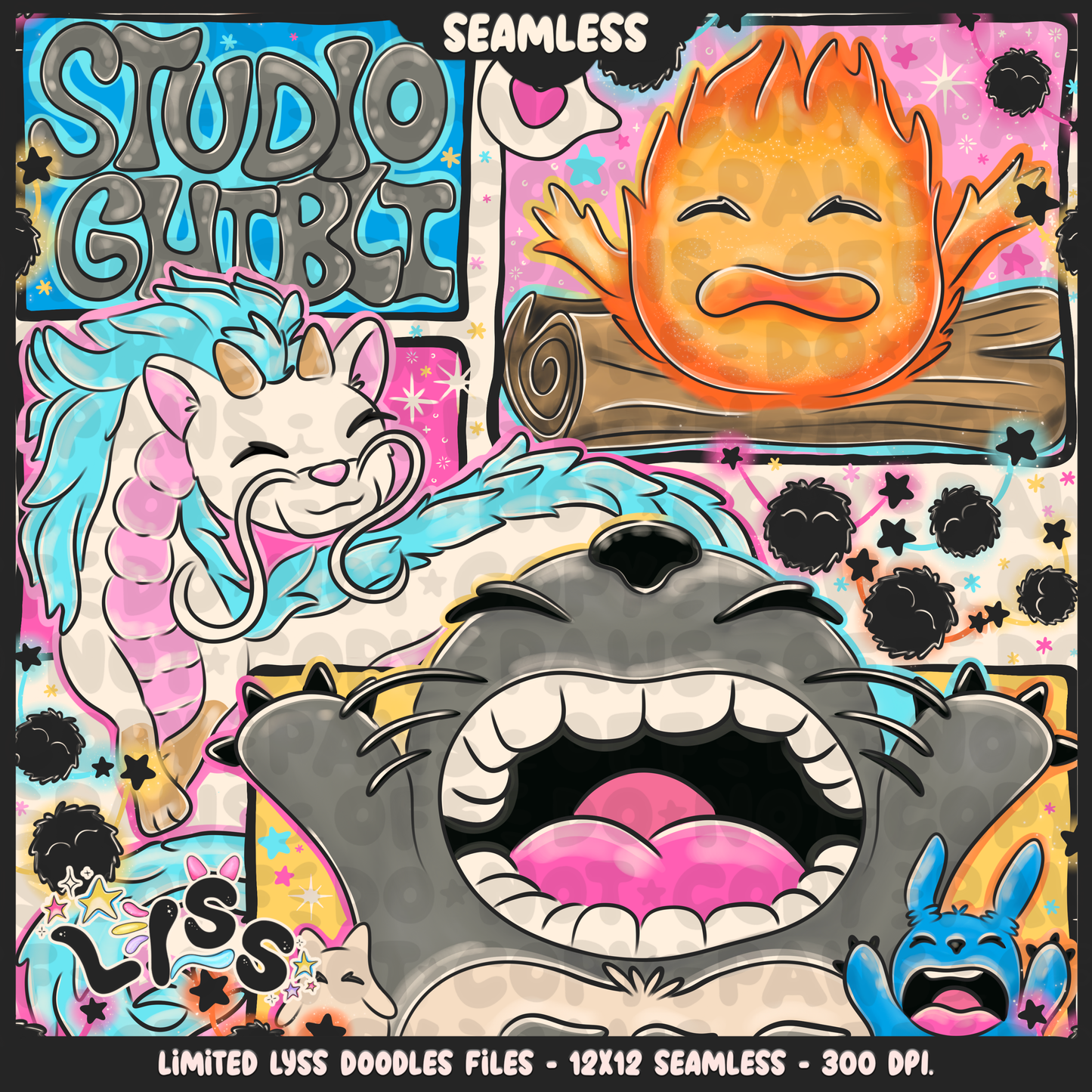 2023 - Lyss Doodles - Seamless - Mains - Studio Cuties - 23LD022