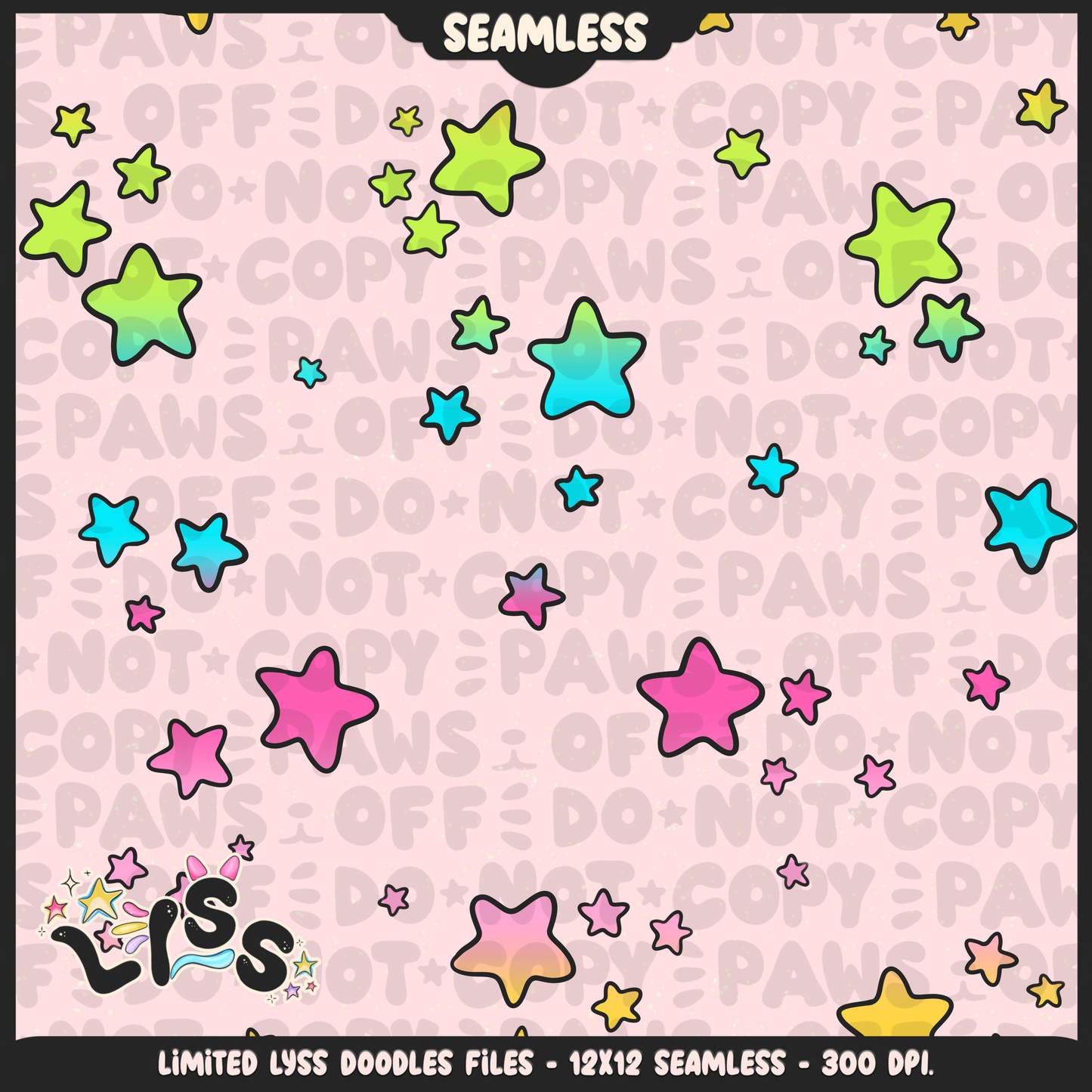 2023 - Lyss Doodles - Seamless - Coordinates - Poke Collab - Eve - 23LD023