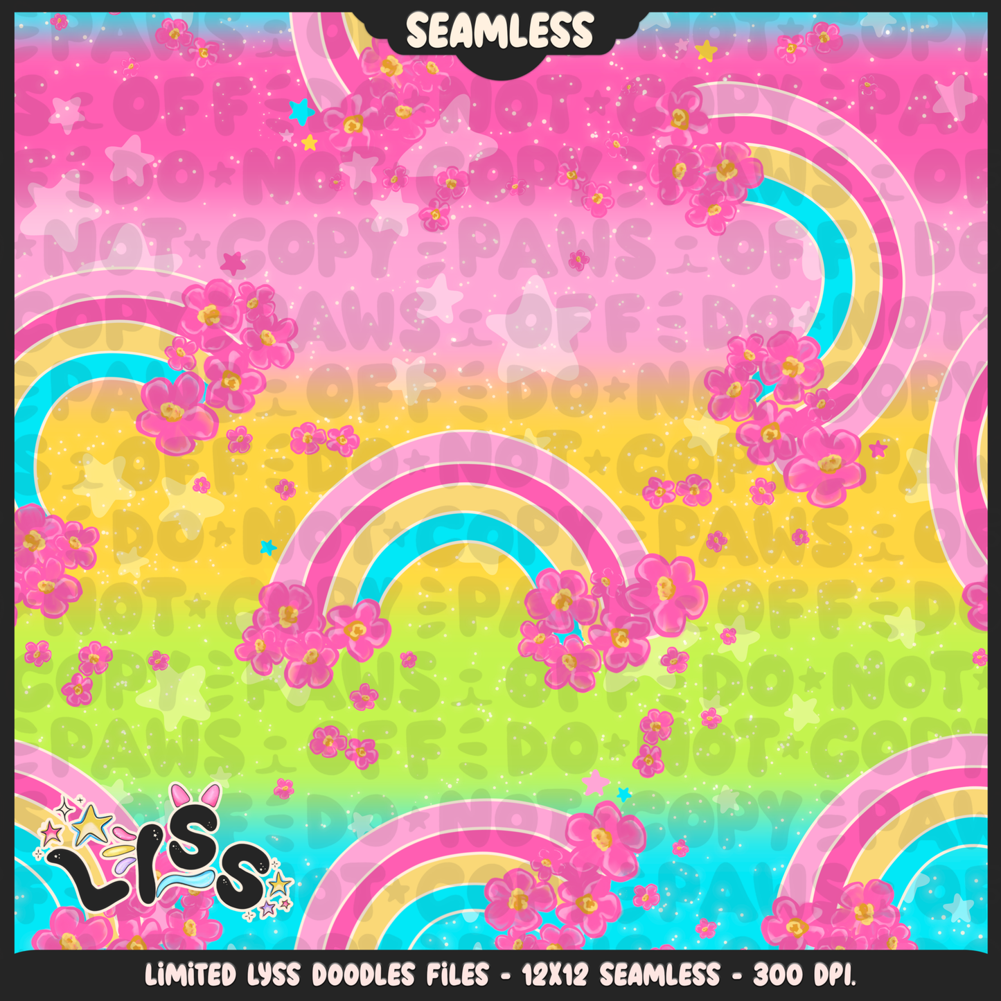 2023 - Lyss Doodles - Seamless - Coordinates - Poke Collab - Eve - 23LD023