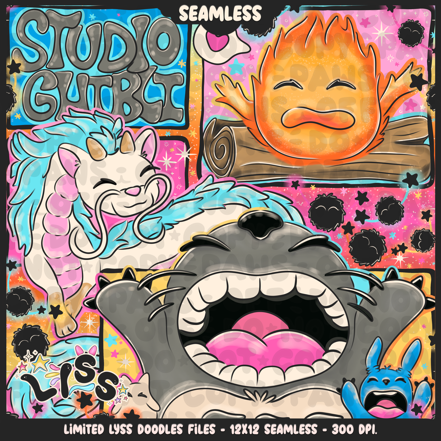 2023 - Lyss Doodles - Seamless - Mains - Studio Cuties - 23LD022