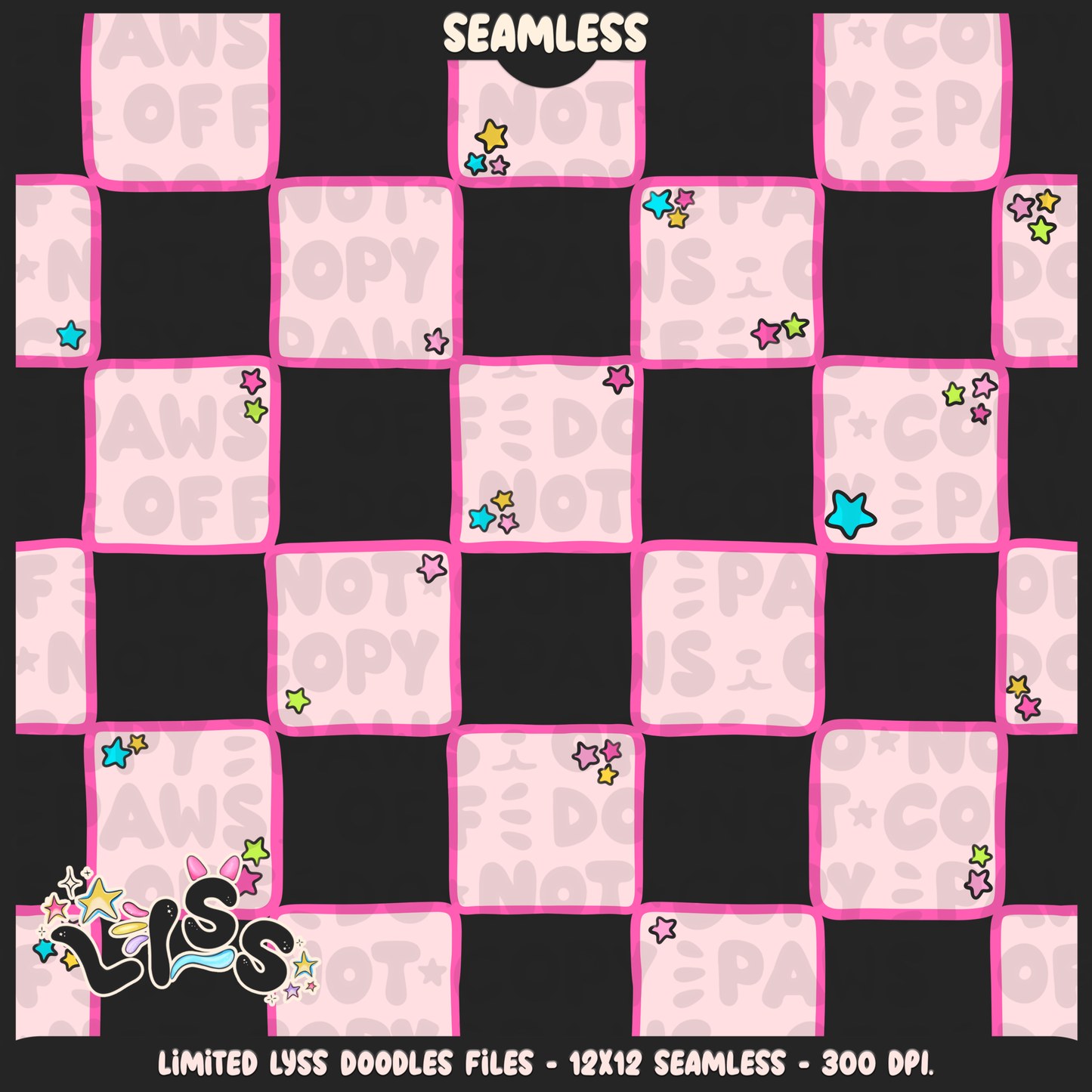 2023 - Lyss Doodles - Seamless - Coordinates - Poke Collab - Eve - 23LD023