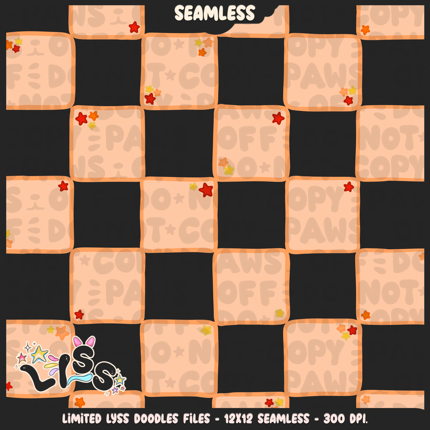 2023 - Lyss Doodles - Seamless - Coordinates - Poke Collab - Teddi - 23LD024