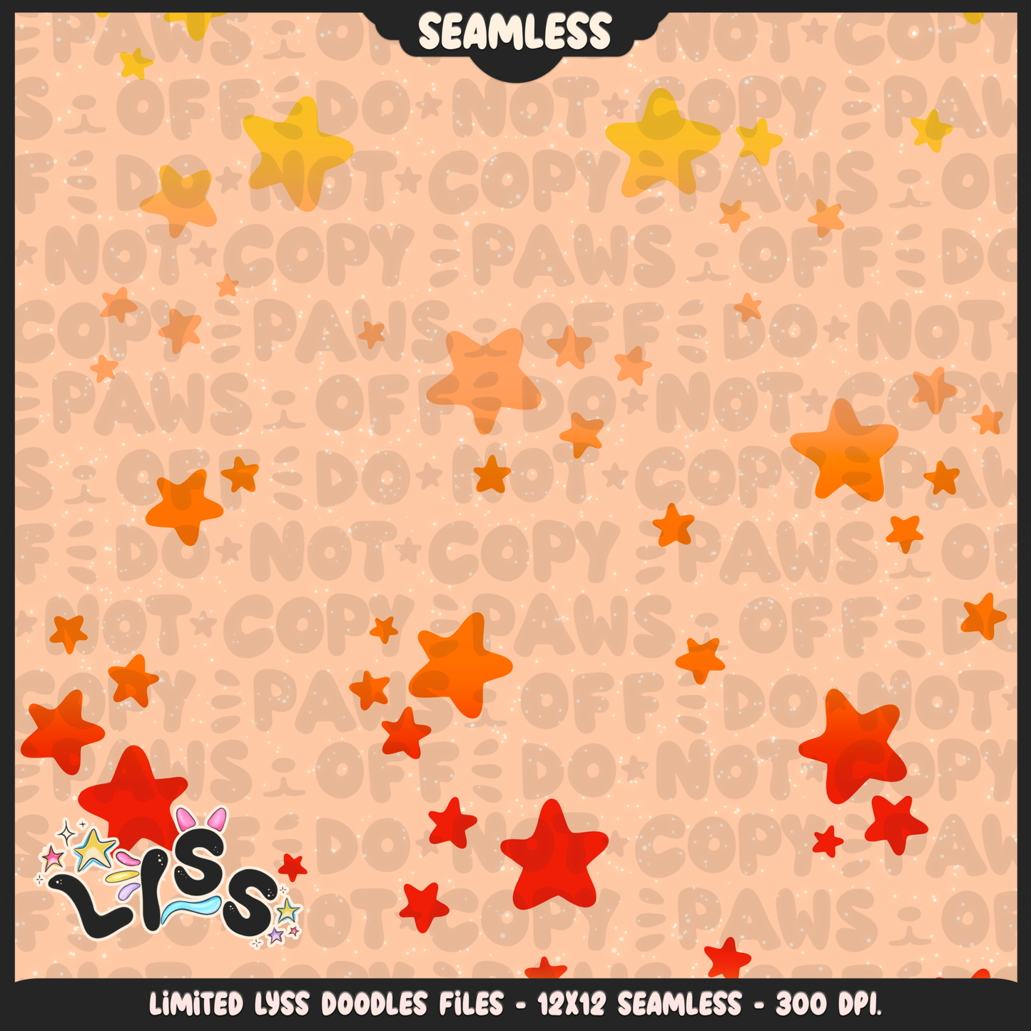 2023 - Lyss Doodles - Seamless - Coordinates - Poke Collab - Teddi - 23LD024