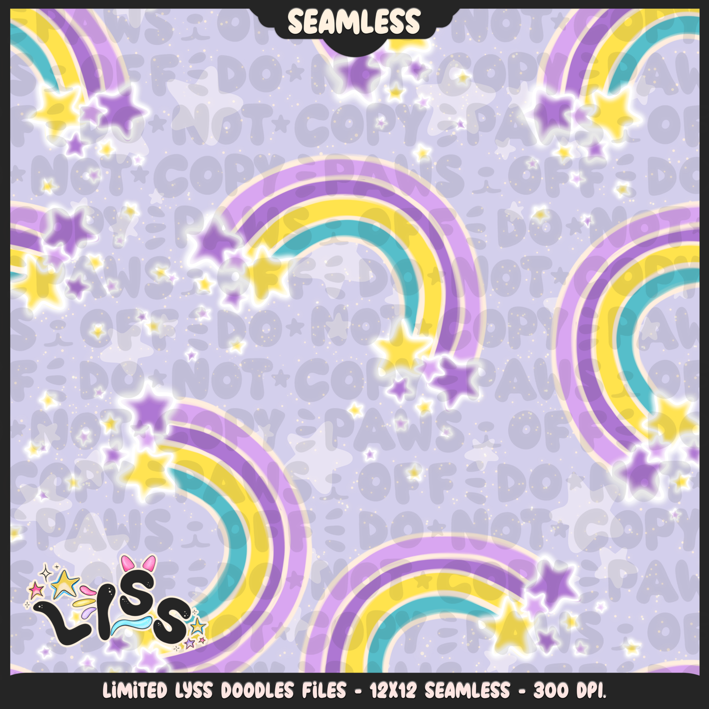 2023 - Lyss Doodles - Seamless - Coordinate - Poke Collab - Psychic - 23LD025