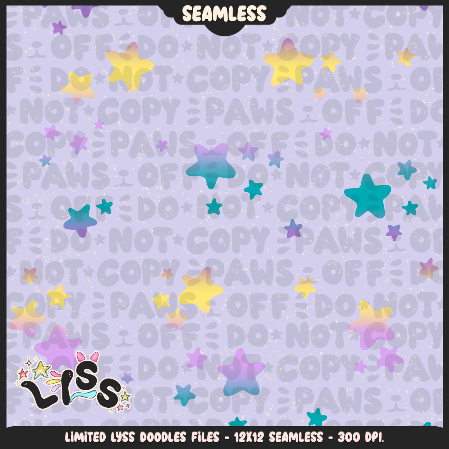 2023 - Lyss Doodles - Seamless - Coordinate - Poke Collab - Psychic - 23LD025