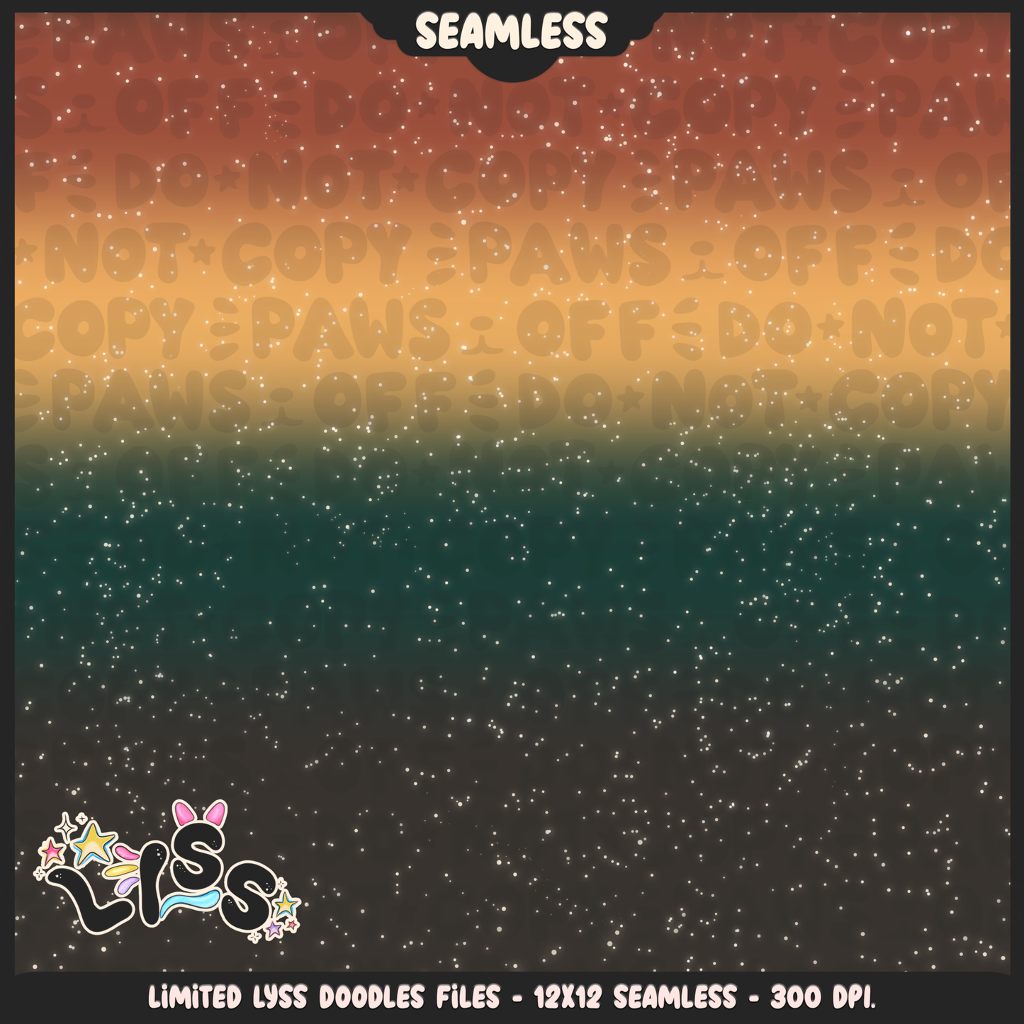 2023 - Lyss Doodles - Seamless - Coordinate - Magical World - Ombre - 23LD026