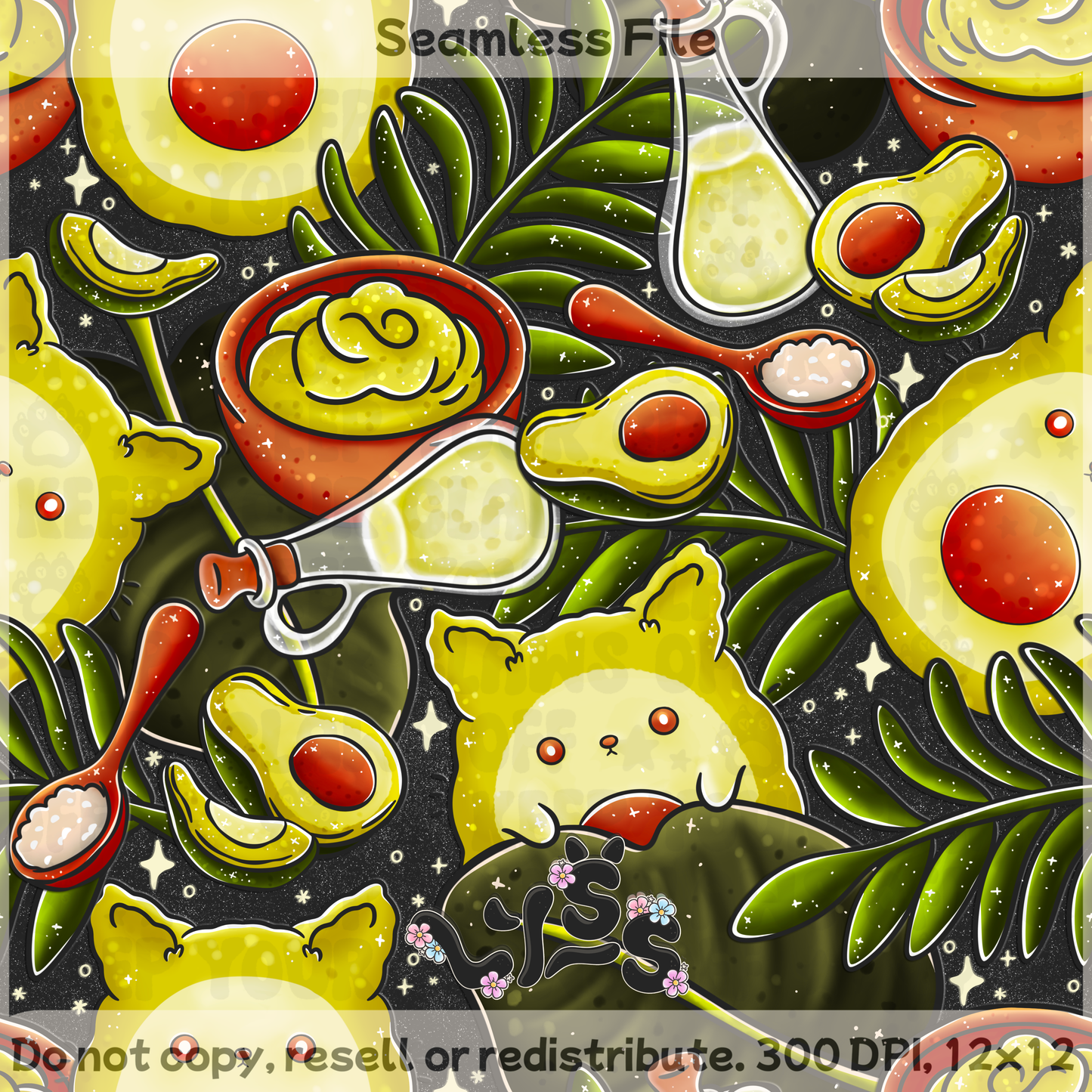 2025 - Lyss Doodles - Seamless - AVOCATO - 25LD038