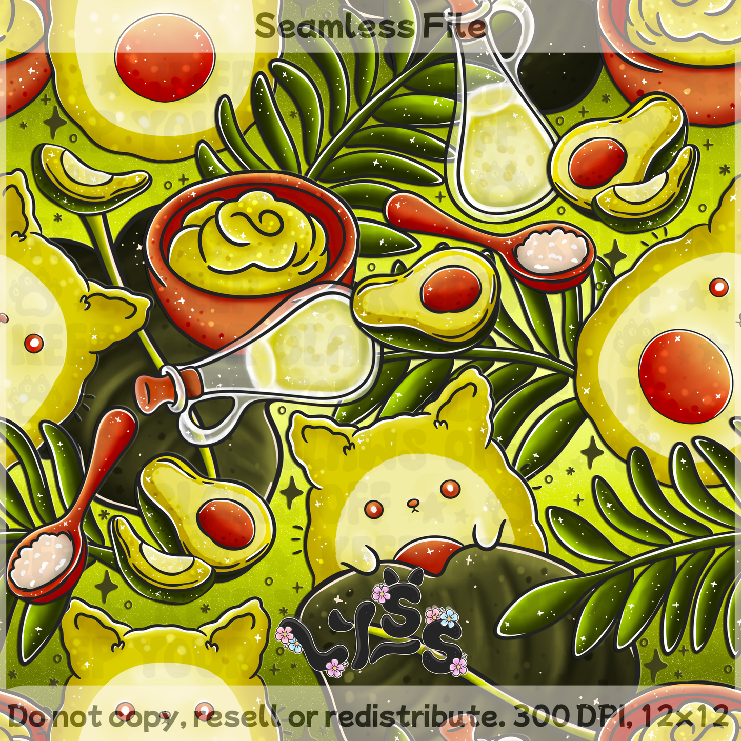2025 - Lyss Doodles - Seamless - AVOCATO - 25LD038