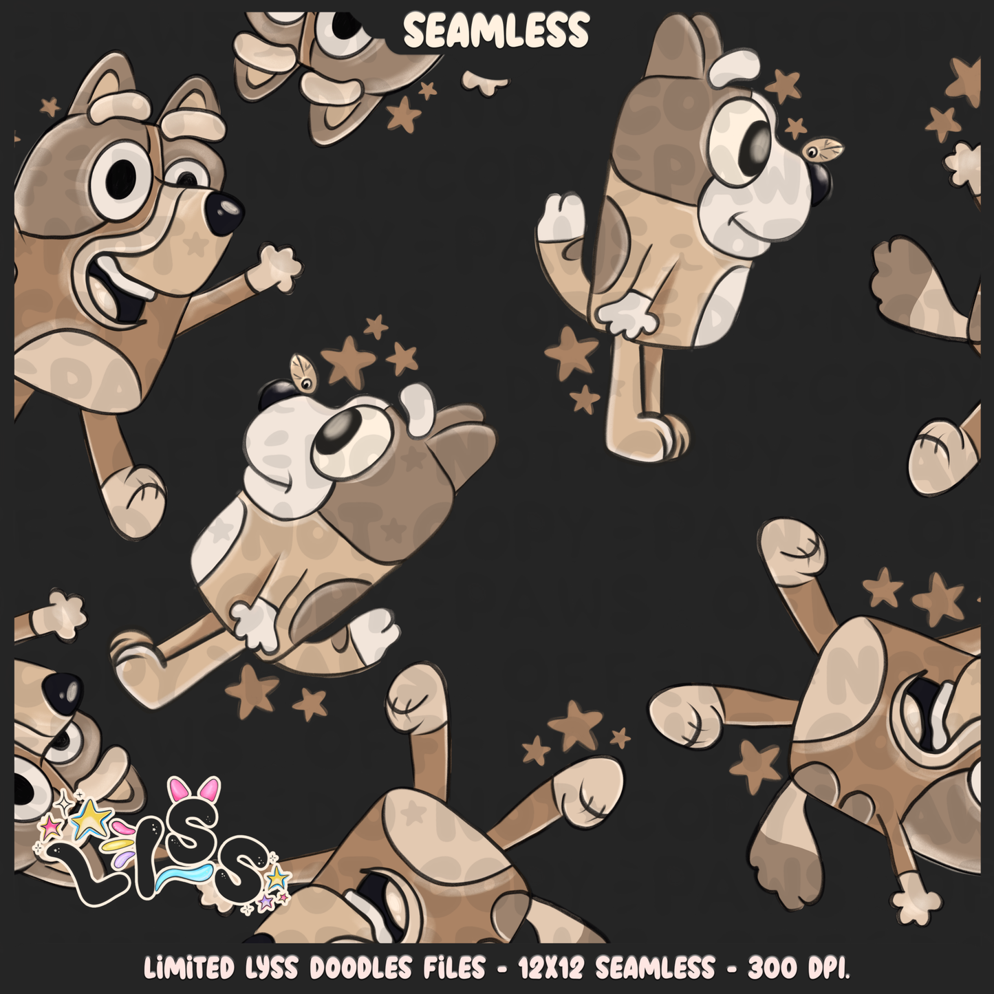 2024 - Lyss Doodles - Seamless - Mains - Beige Collection - 24LD014