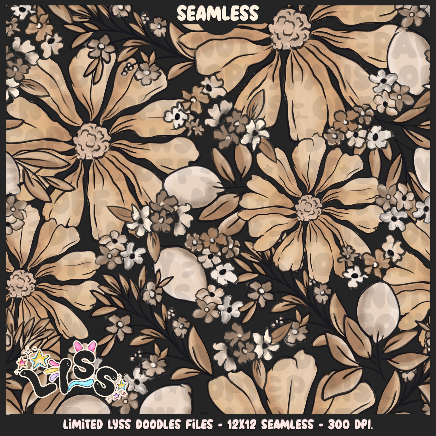 2024 - Lyss Doodles - Coordinates - Beige Characters - 24LD014