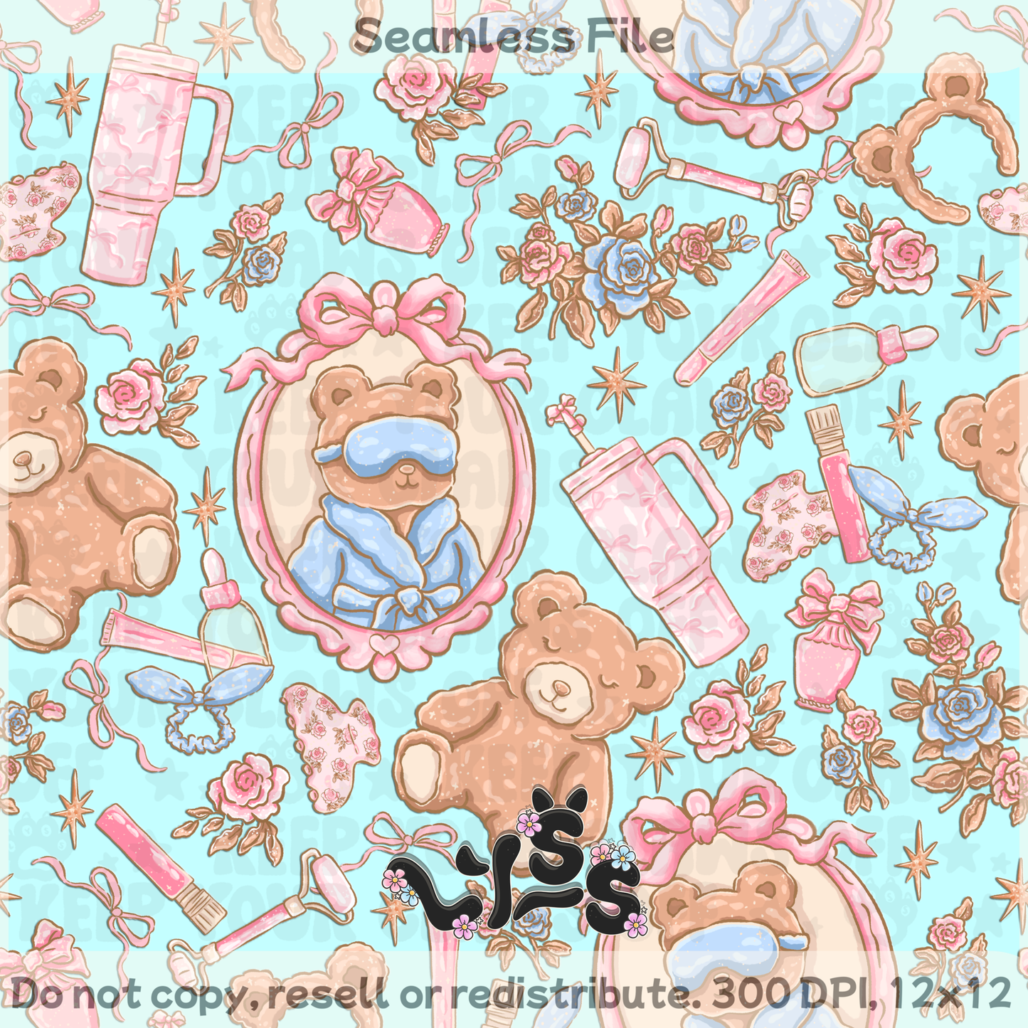 2025 - Lyss Doodles - Seamless - Blush & Vanity - 25LD055