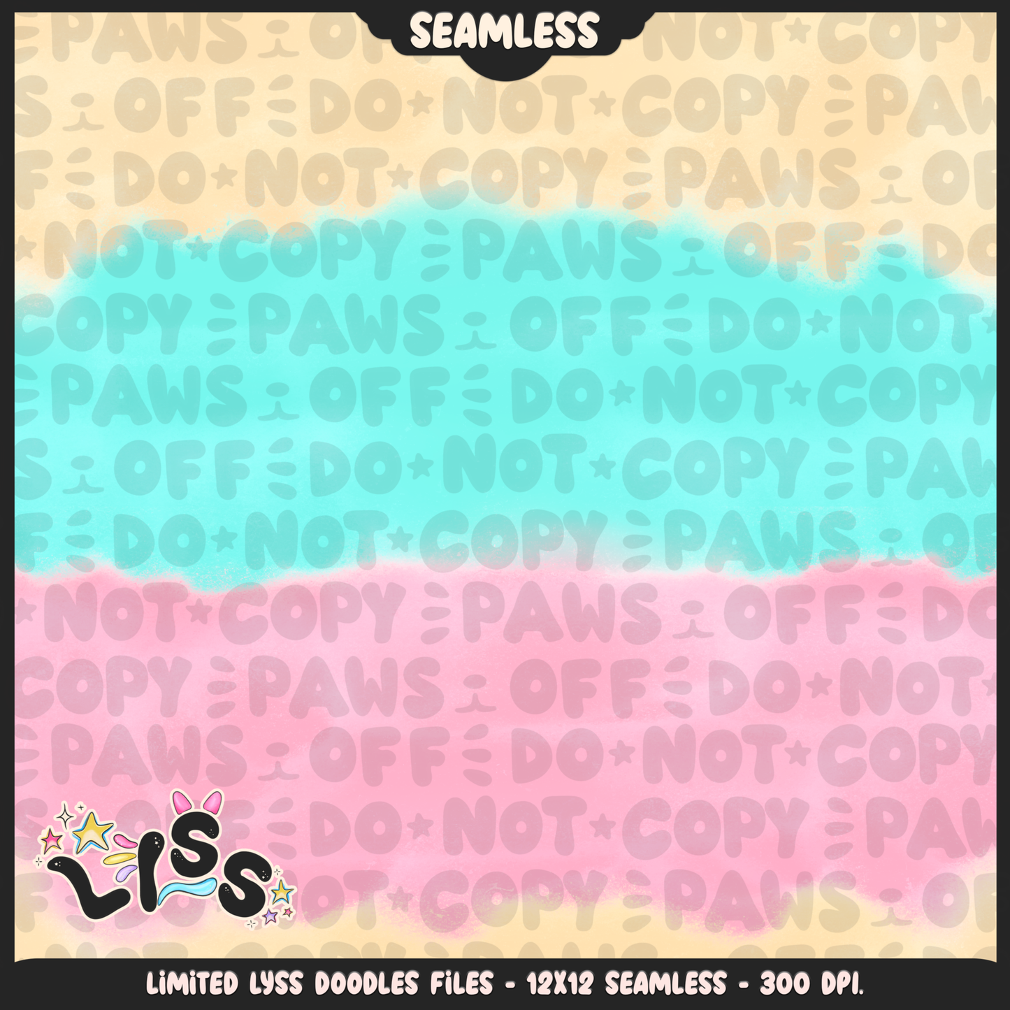 2024 - Lyss Doodles - Seamless - Coordinates - Celestial Nightmare - 24LD036