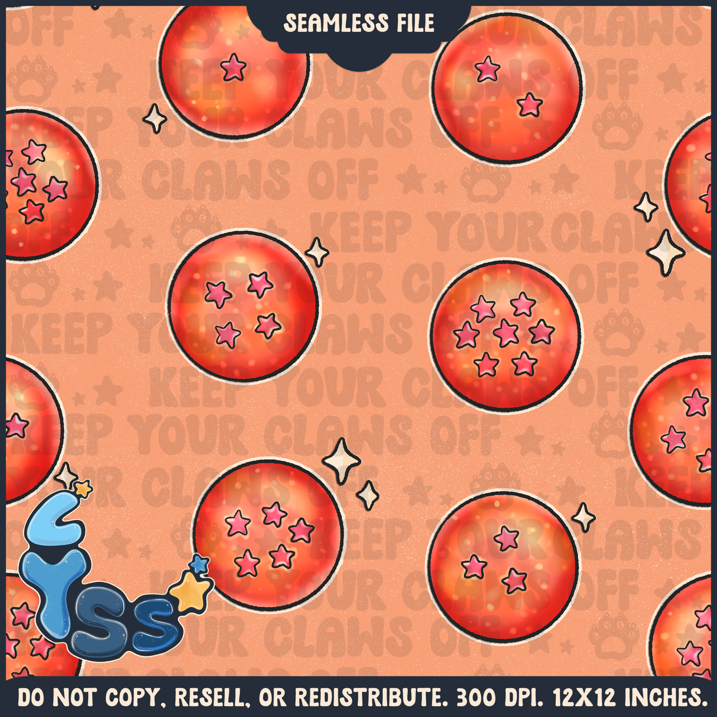 2025 - Lyss Doodles - Seamless - Mains - Colour Collab - Dragon Star - 25LD006