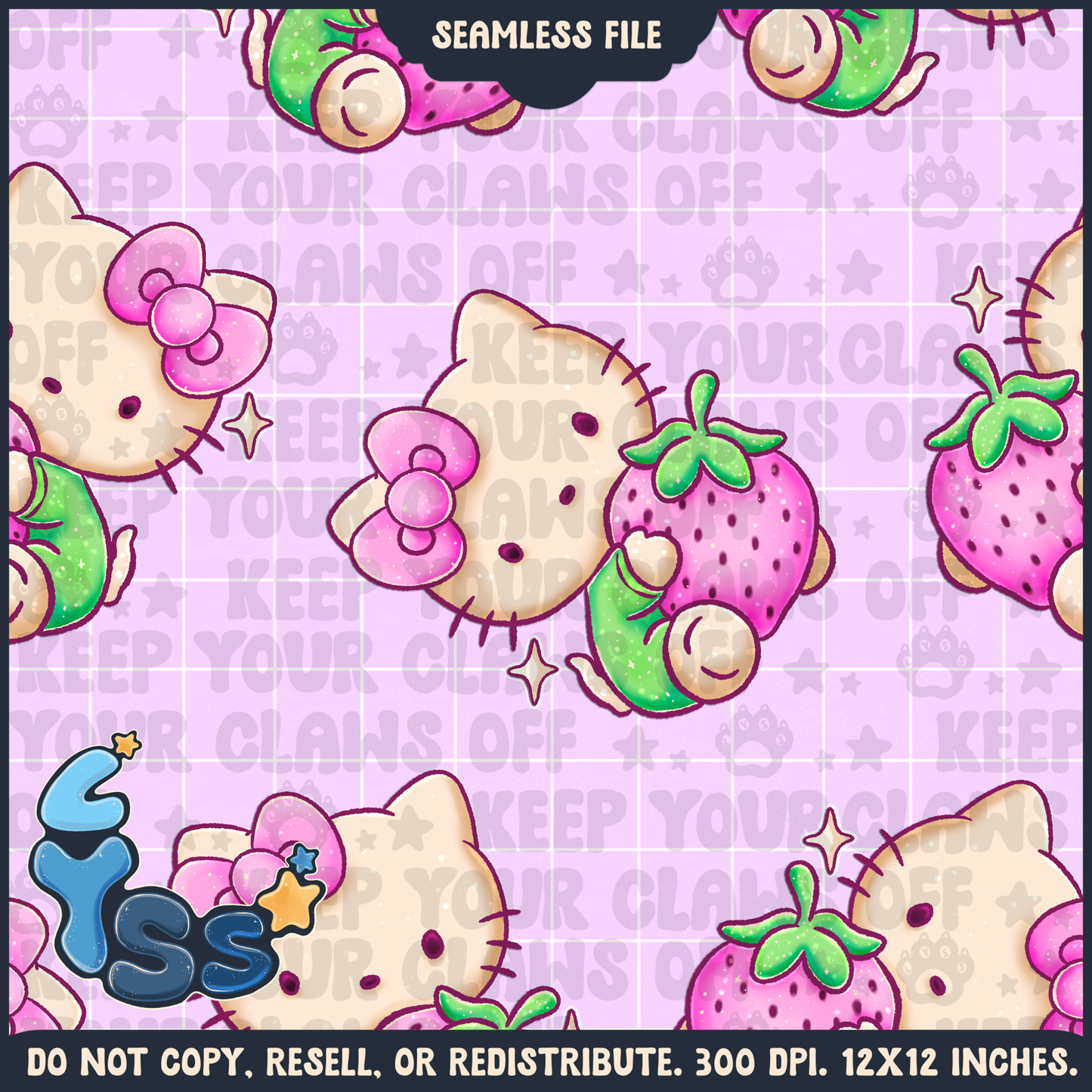 2025 - Lyss Doodles - Seamless - Mains - Colour Collab - Strawberry Milk HK - 25LD004