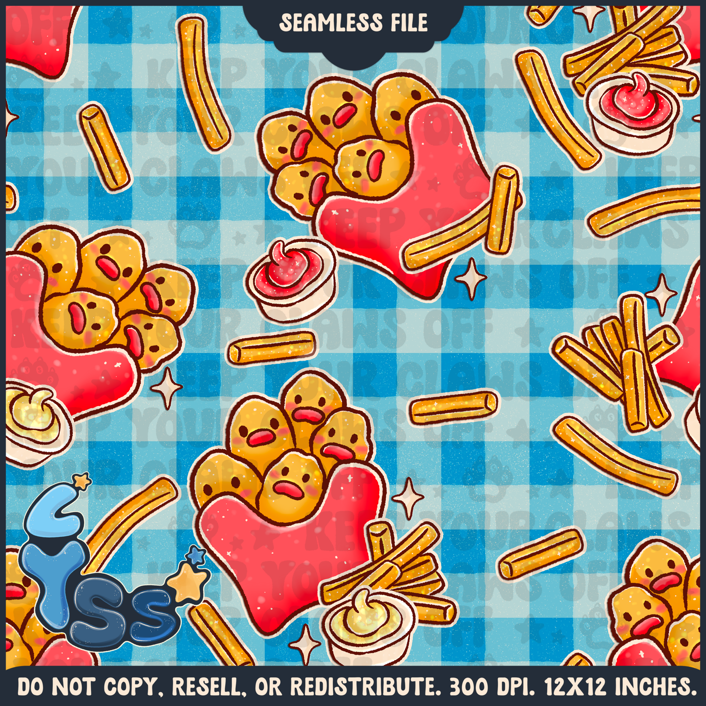 2025 - Lyss Doodles - Seamless - Mains - Colour Collab - Poke Diner - 25LD005