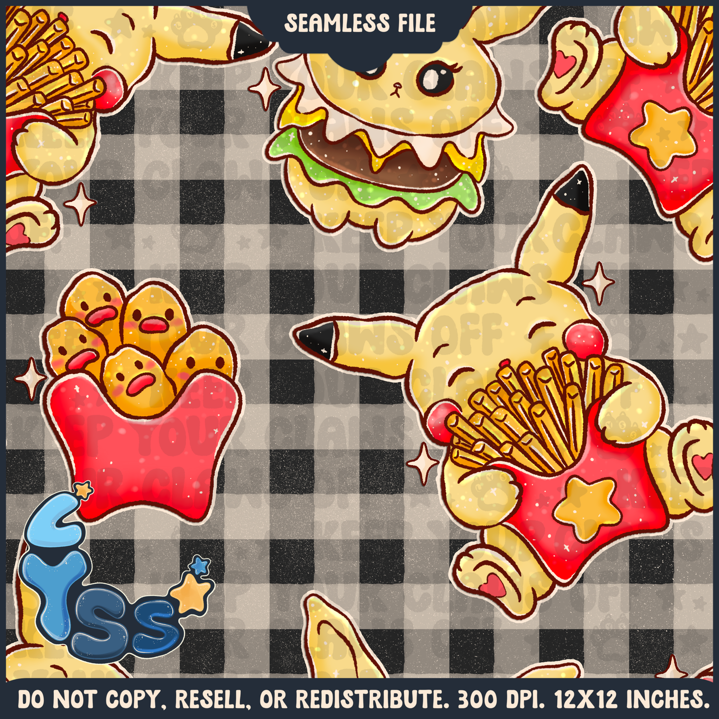 2025 - Lyss Doodles - Seamless - Mains - Colour Collab - Poke Diner - 25LD005