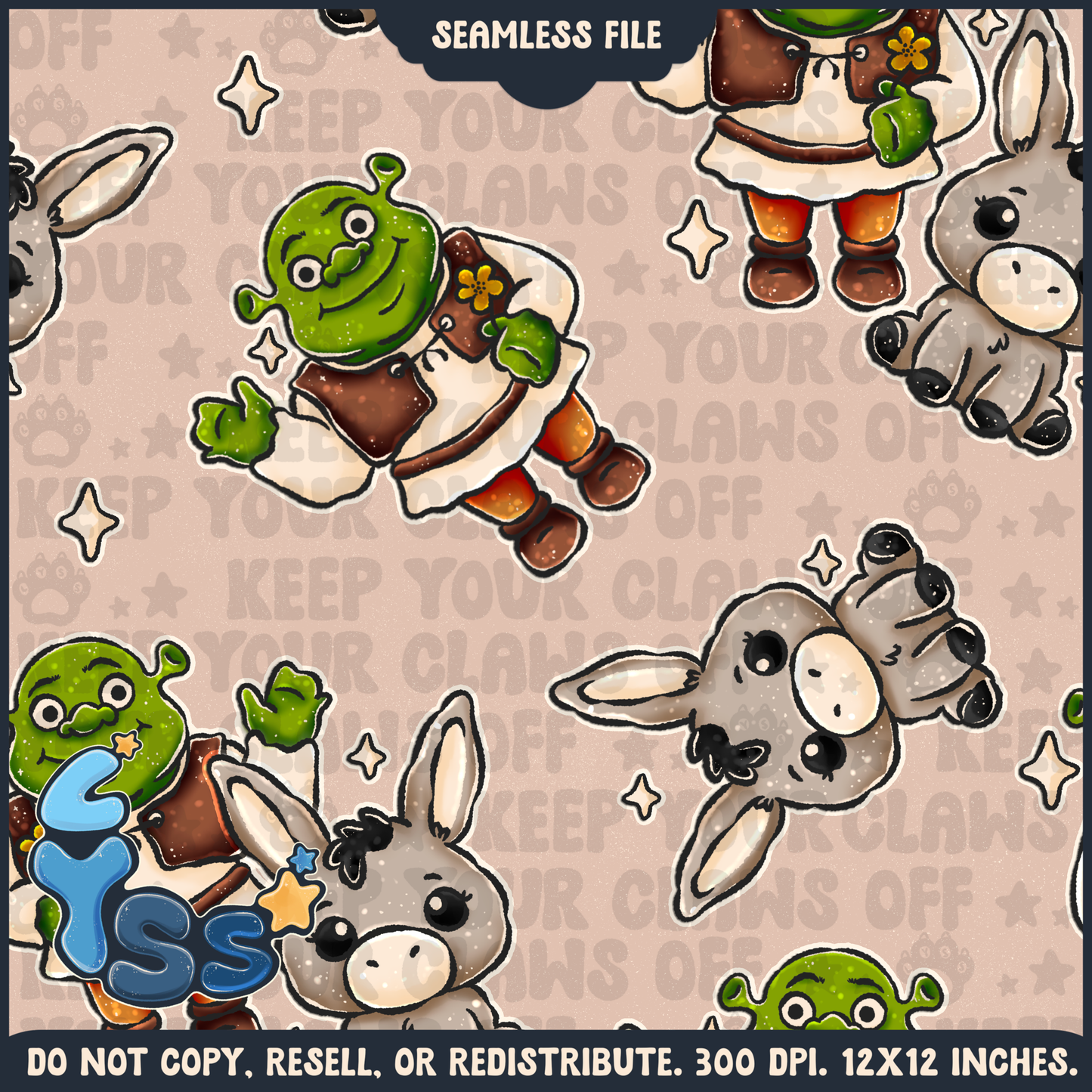2025 - Lyss Doodles - Seamless - Mains - Colour Collab - Swamp - 25LD002