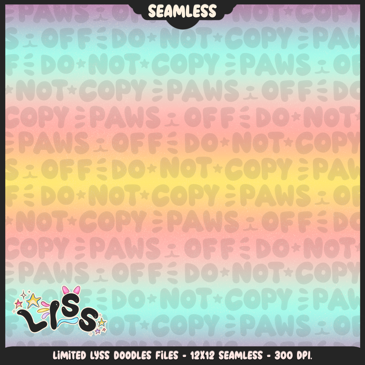 2024 - Lyss Doodles - Seamless - Coordinates - Nightmare comic - 24LD074