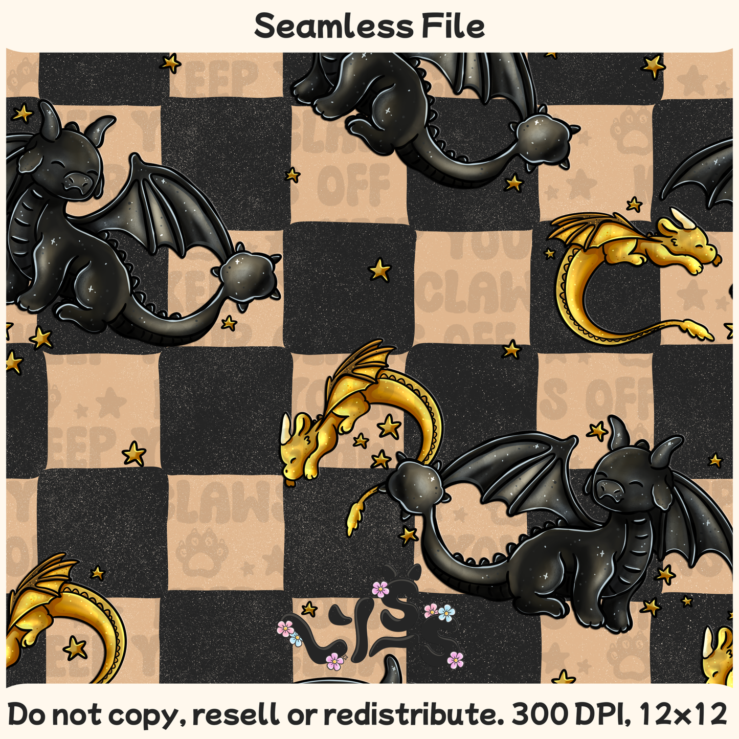 2025 - Lyss Doodles - Seamless - Mains - Dragon Riders - 25LD017