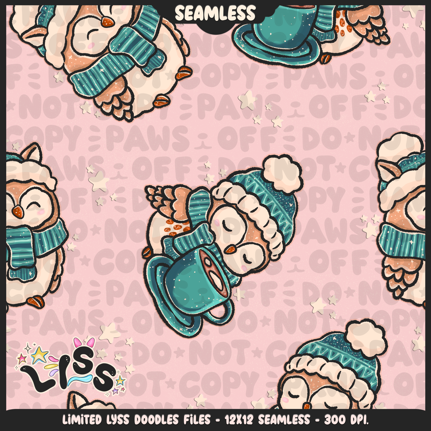 2024 - Lyss Doodles - Seamless - Mains - Enchanted Cafe - 24LD081