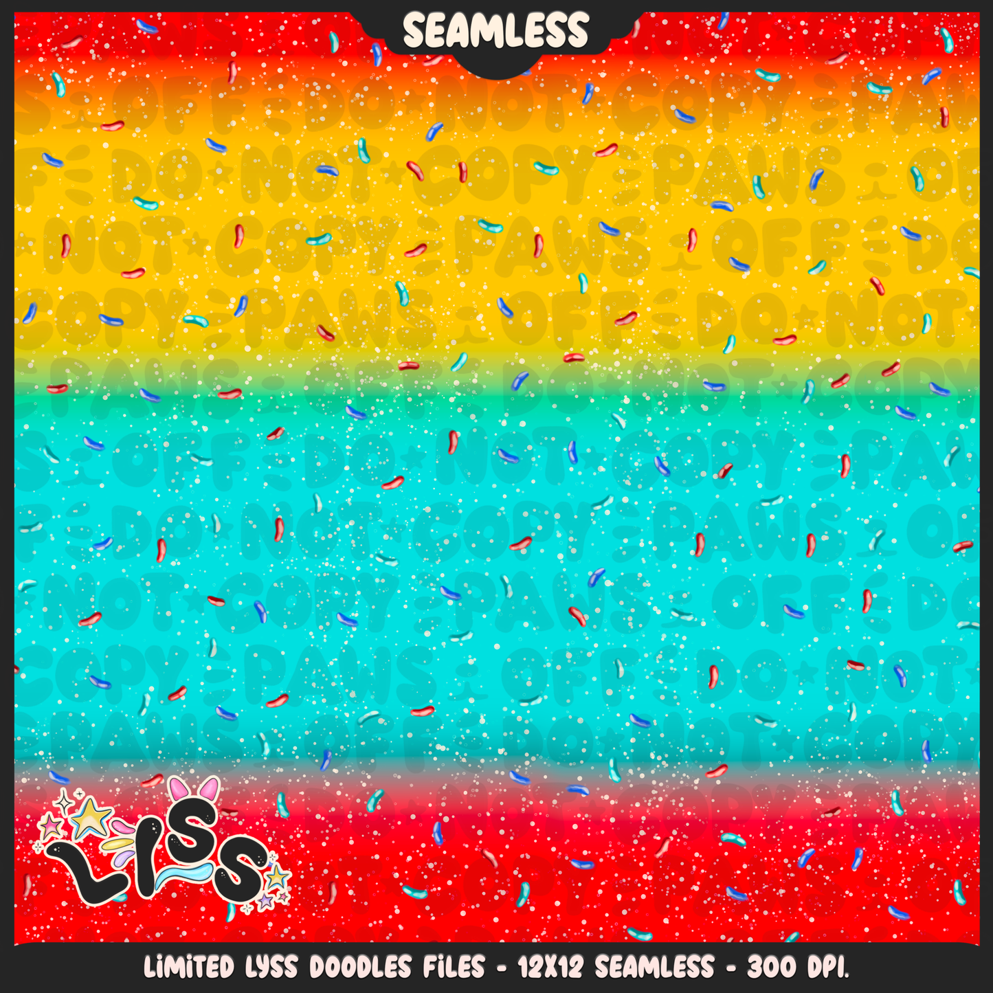 2024 - Lyss Doodles - Seamless - Coordinates - Fort Battle - Ice Cream