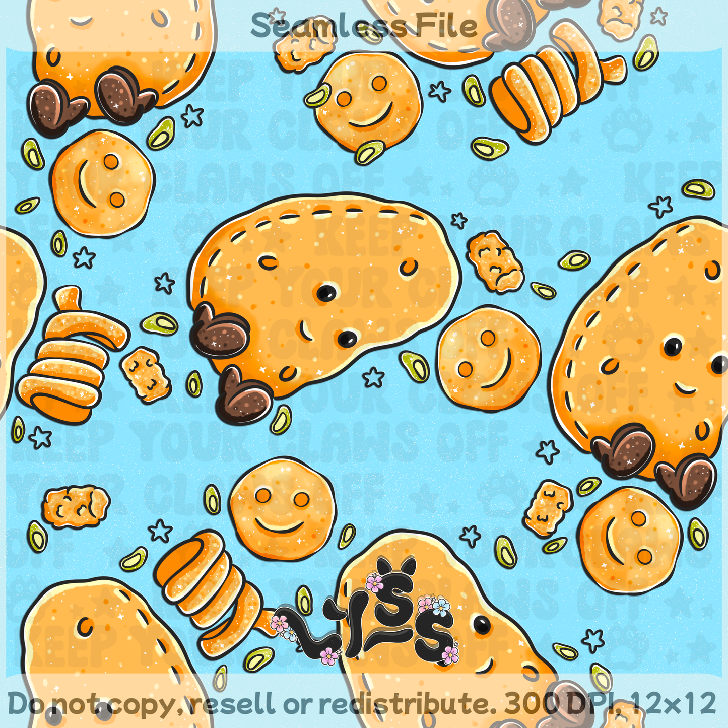 2025 - Lyss Doodles - Seamless - Garden Tattos - 25LD040