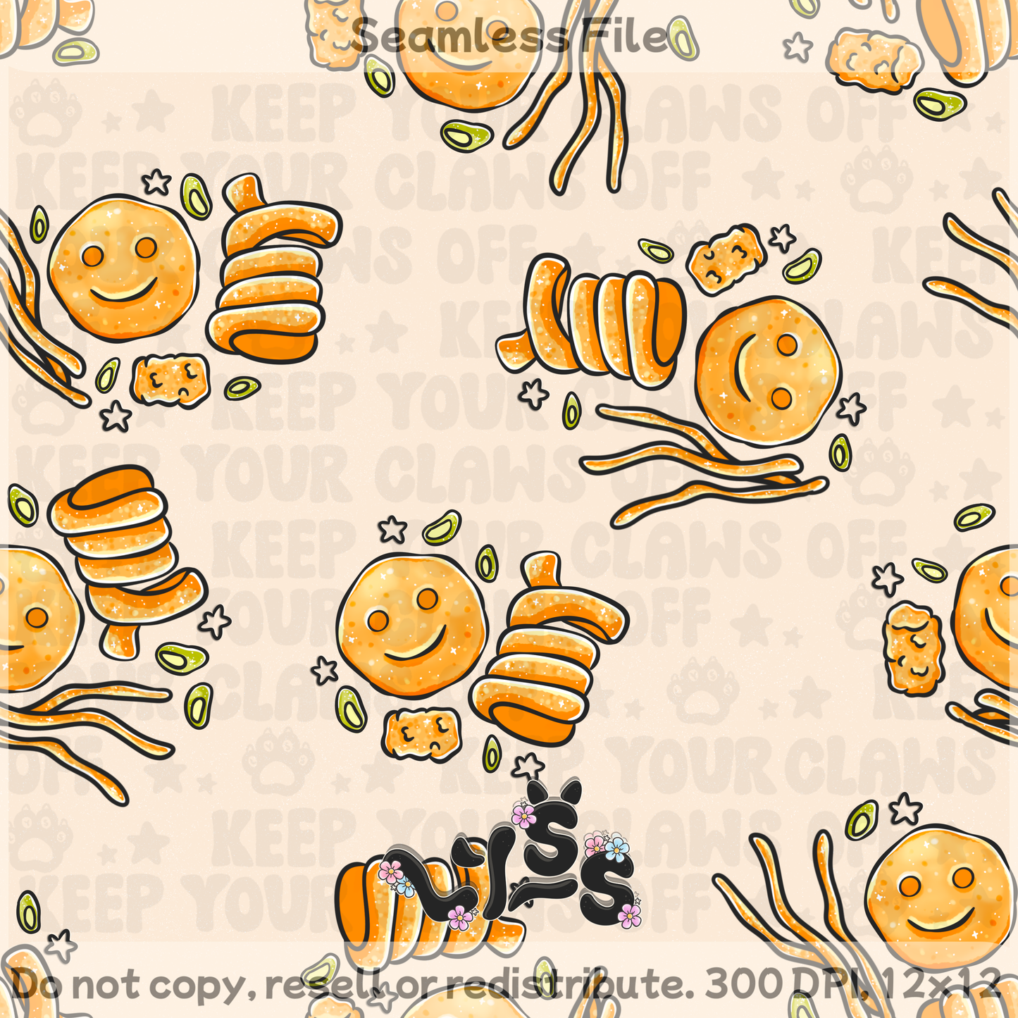 2025 - Lyss Doodles - Seamless - Garden Tattos - 25LD040