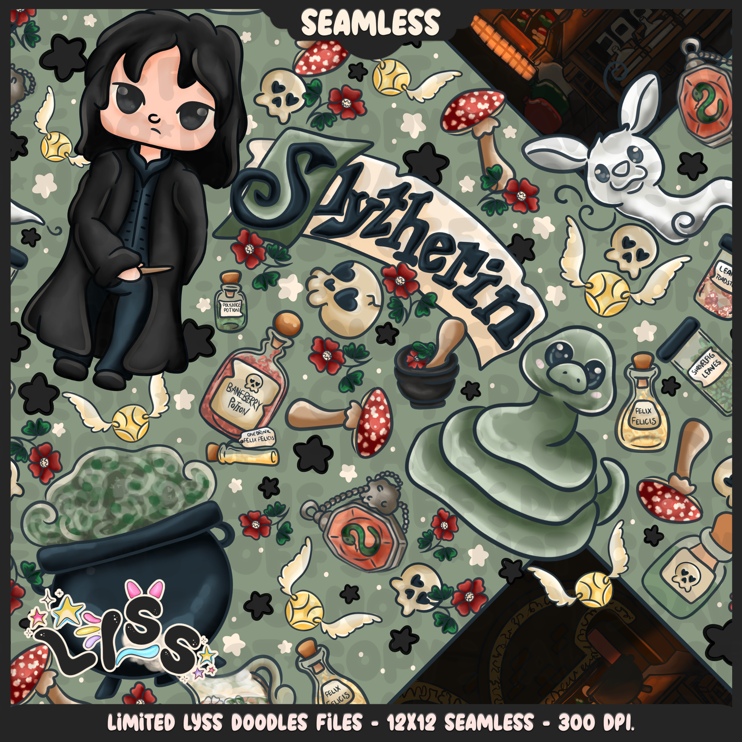2024 - Lyss Doodles - Seamless - Mains - HP Pride - Slyth - 24LD033