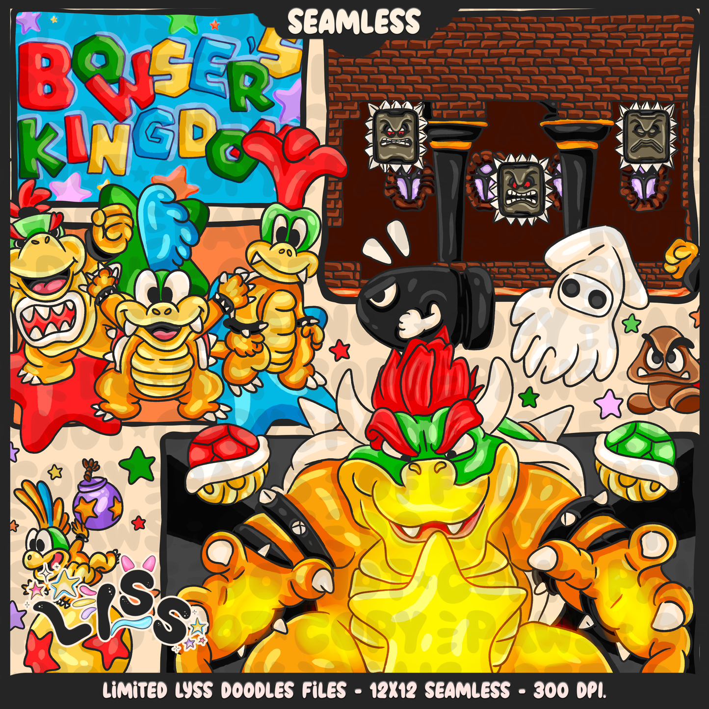 2024 - Lyss Doodles - Seamless - Mains - MAR10 - 24LD024