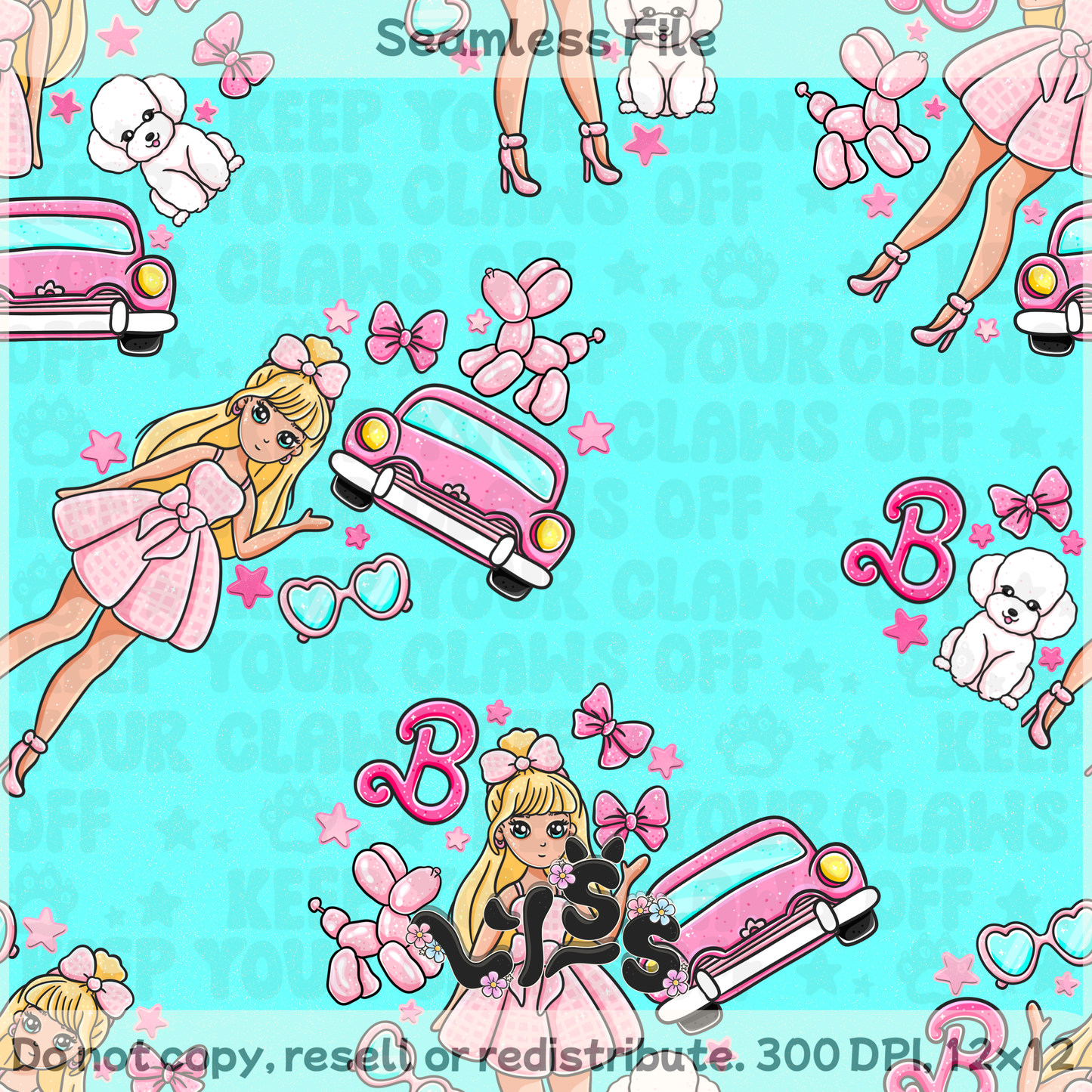 2025 - Lyss Doodles - Seamless - Mains - Malibu Bookstore - 25LD021