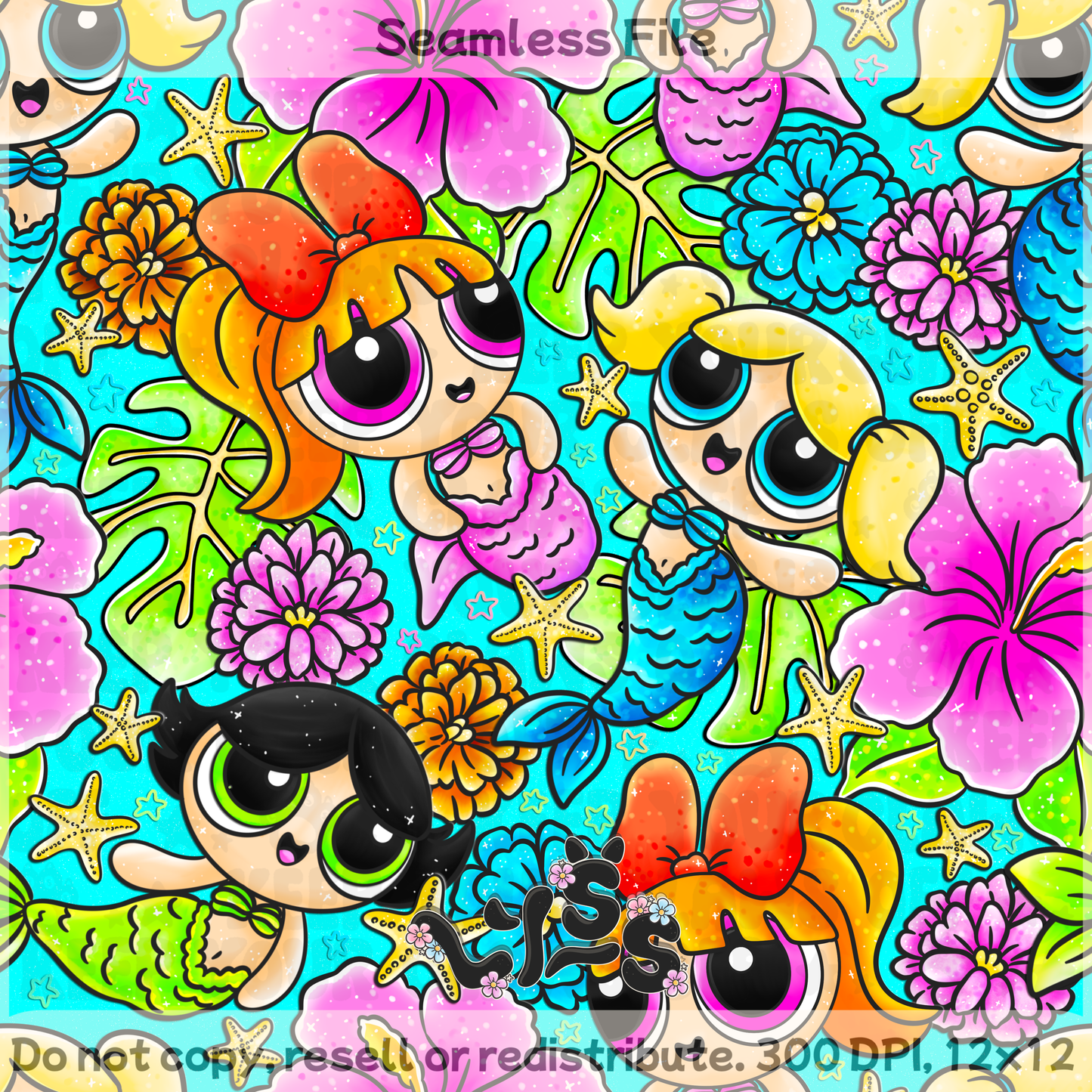 2025 - Lyss Doodles - Seamless - PPG Summer - 25LD037