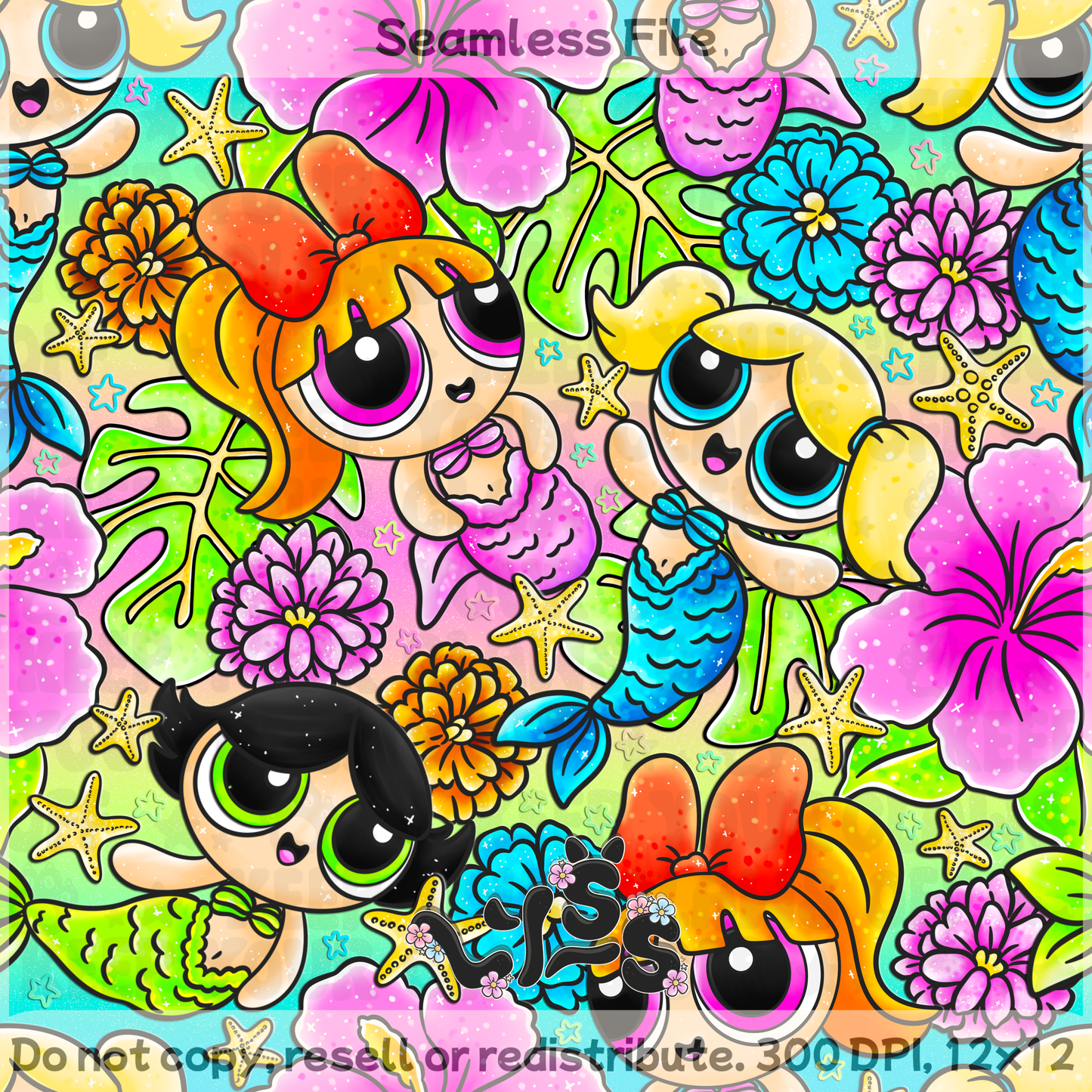 2025 - Lyss Doodles - Seamless - PPG Summer - 25LD037