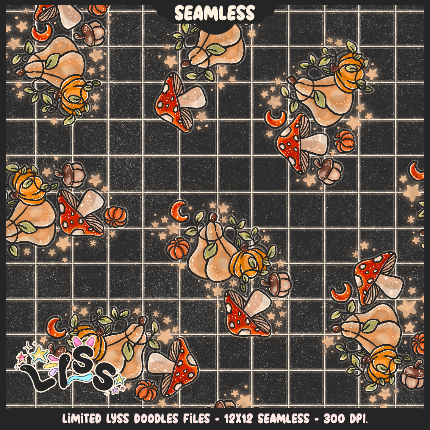 Lyss Doodles - Seamless Files - September 2024 Patreon - Collection #2