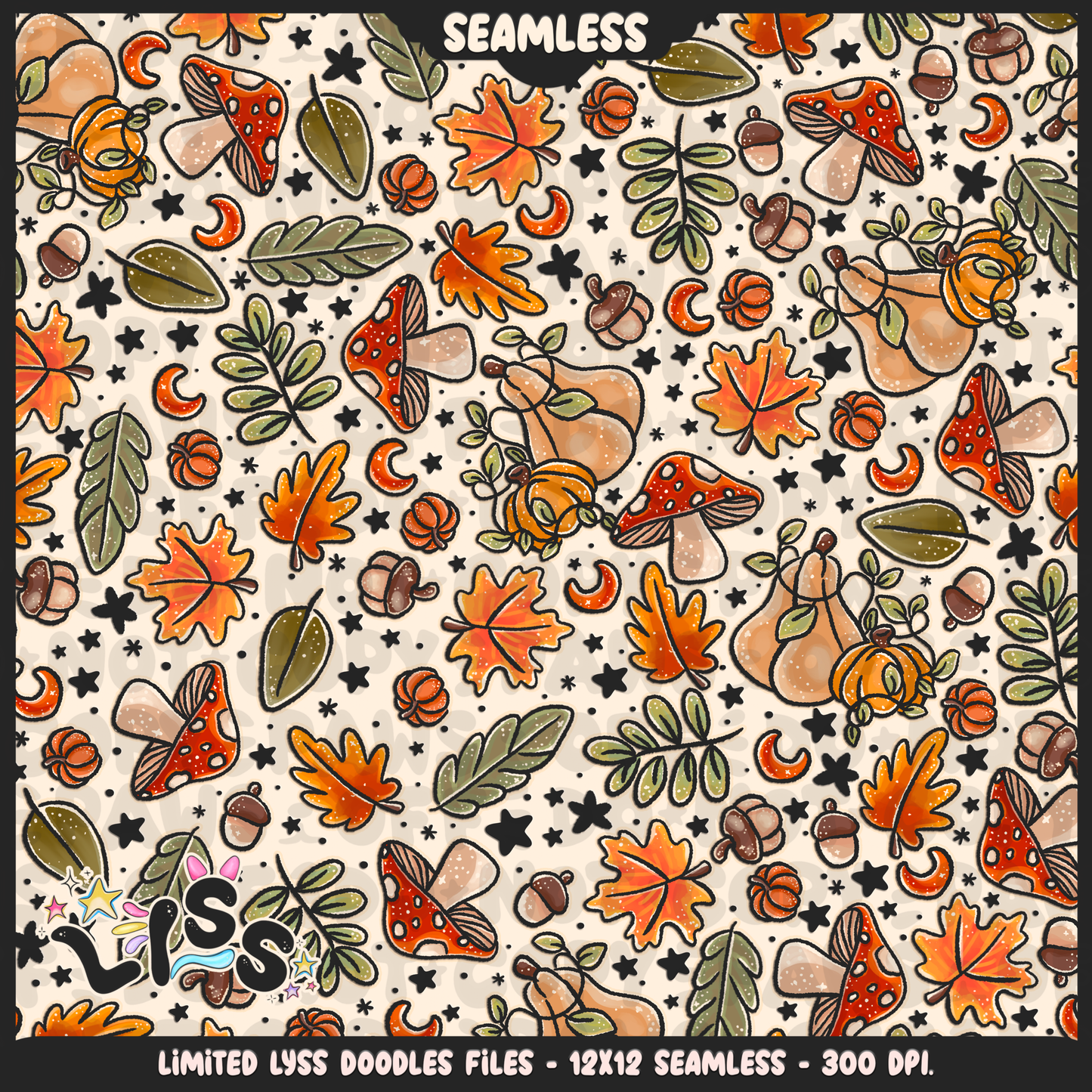 Lyss Doodles - Seamless Files - September 2024 Patreon - Collection #2