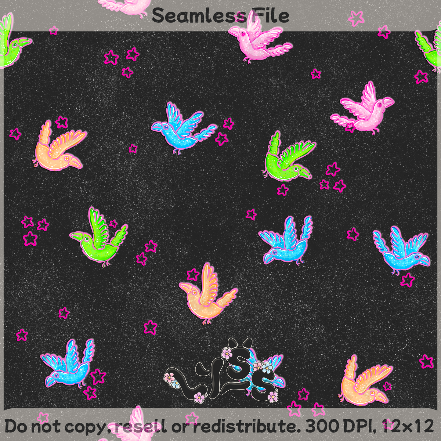 Lyss Doodles - Seamless Files - February 2025 Patreon - Collection #2