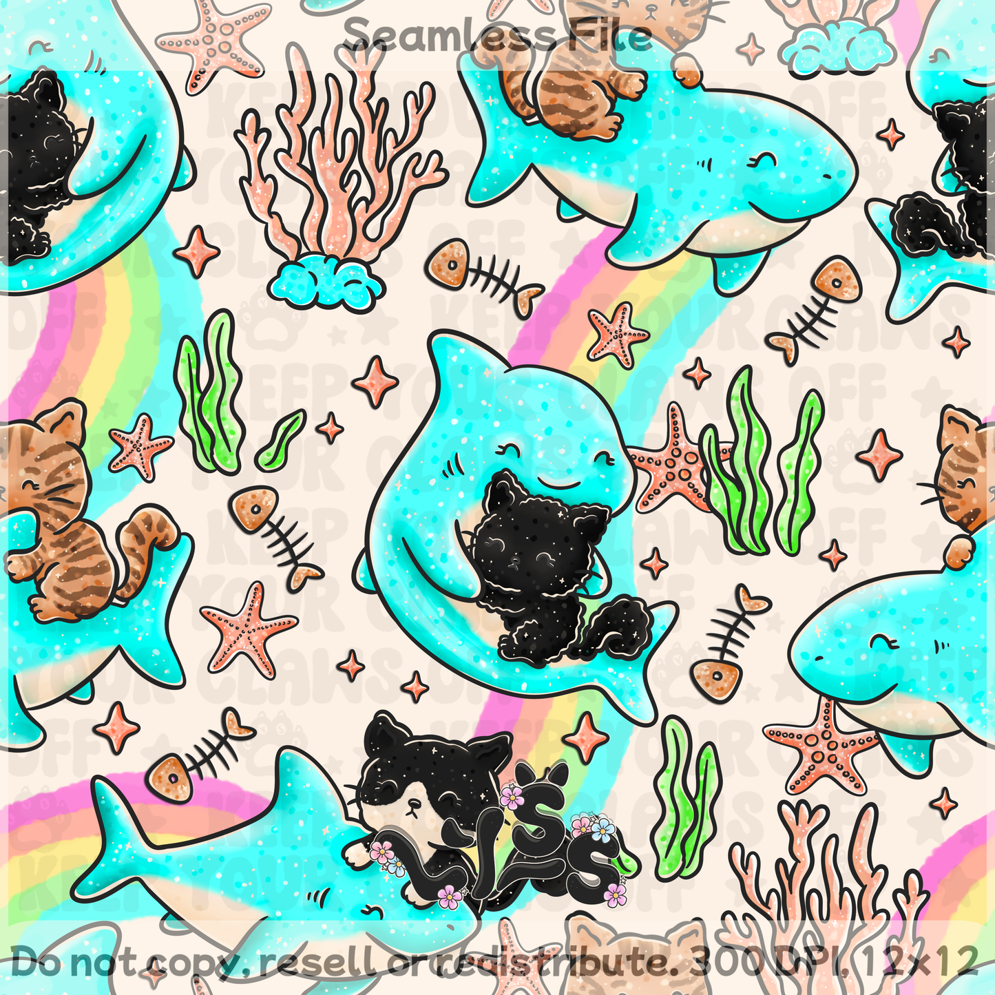 2025 - Lyss Doodles - Seamless - Jaws & Paws - 25LD050