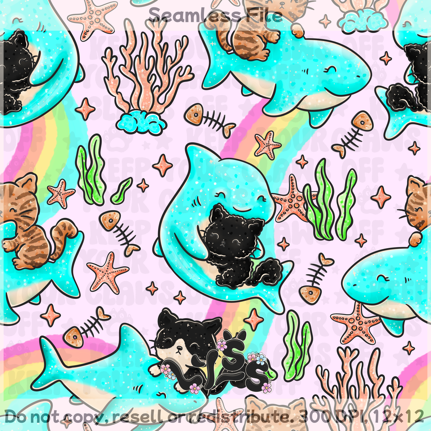 2025 - Lyss Doodles - Seamless - Jaws & Paws - 25LD050