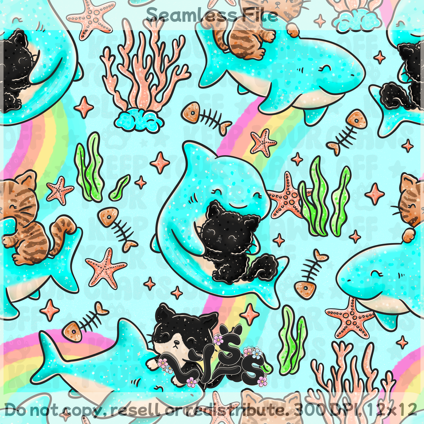 2025 - Lyss Doodles - Seamless - Jaws & Paws - 25LD050