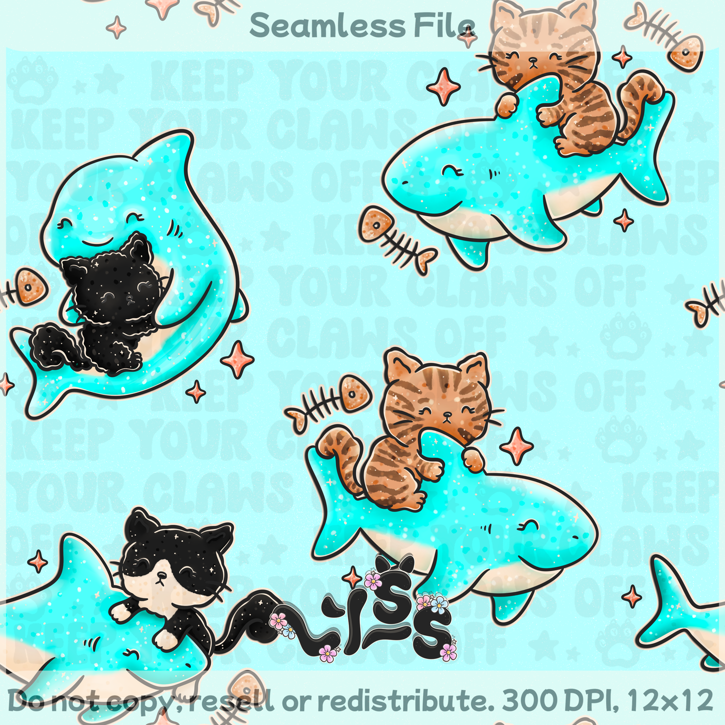2025 - Lyss Doodles - Seamless - Jaws & Paws - 25LD050