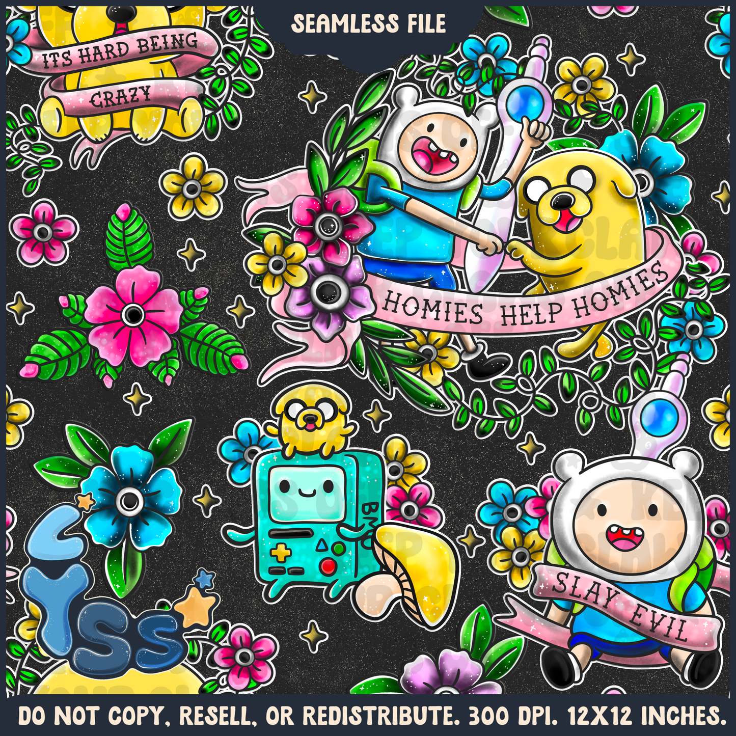 2025 - Lyss Doodles - Seamless - Mains - Quest Time - 25LD008