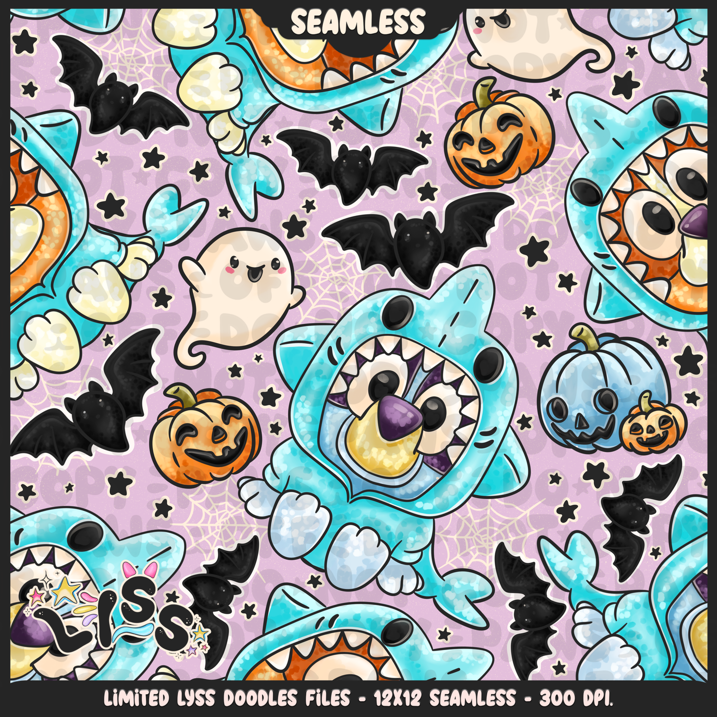 2024 - Lyss Doodles - Seamless - Mains - Spooky Dis Collab - 24LD047